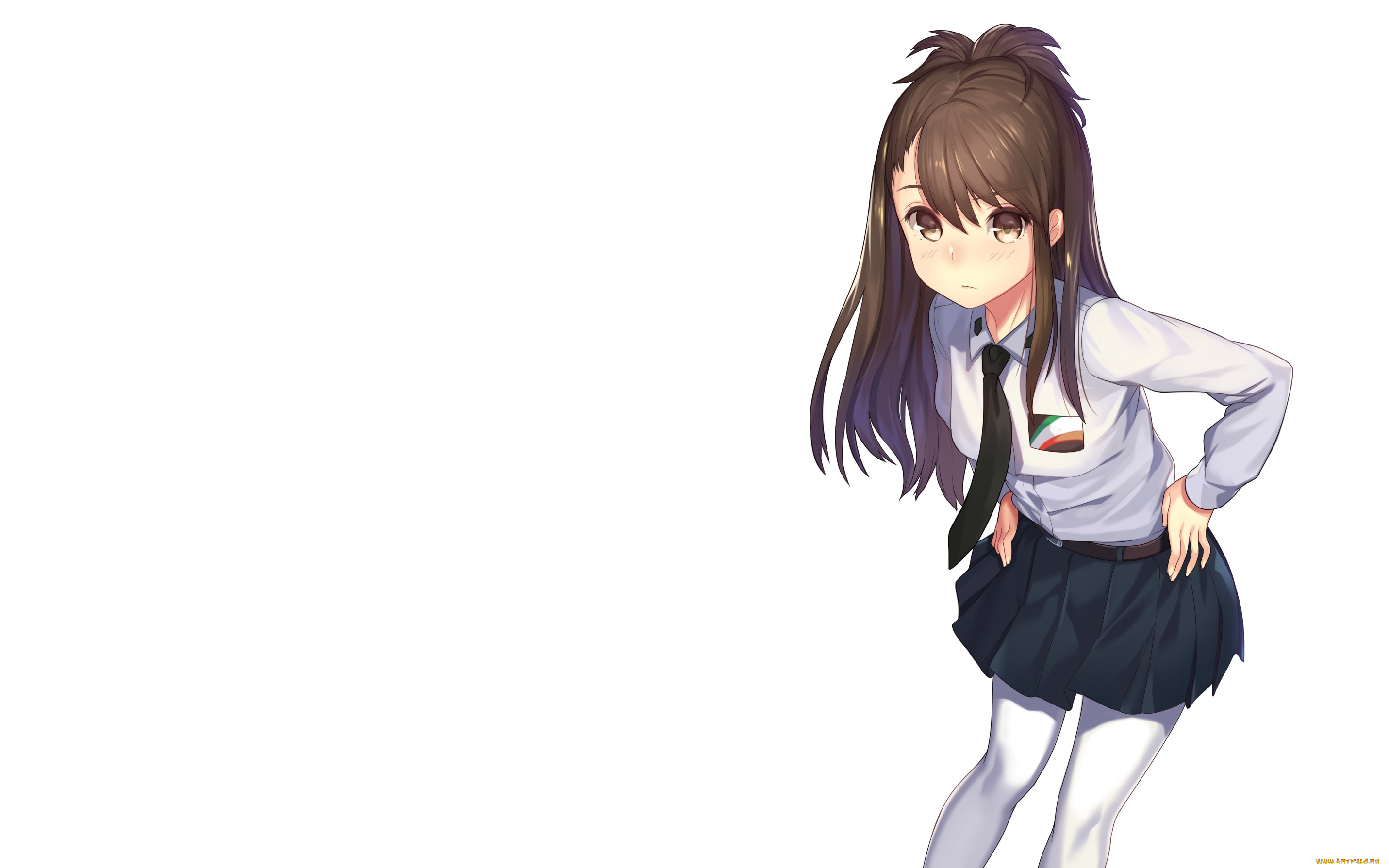 аниме, girls, und, panzer, девушка, взгляд, фон