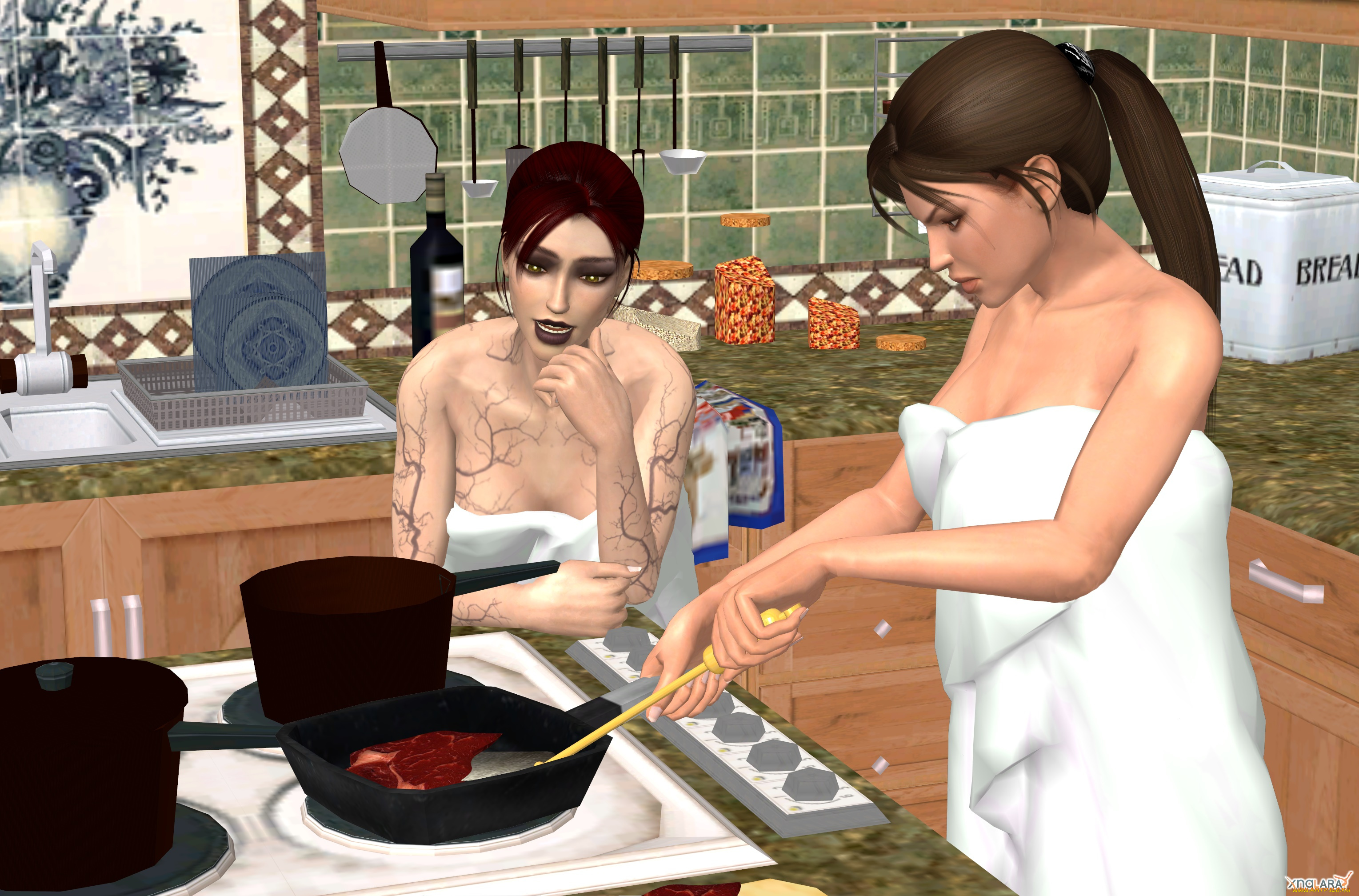 3д, графика, люди, , people, фон, взгляд, девушки