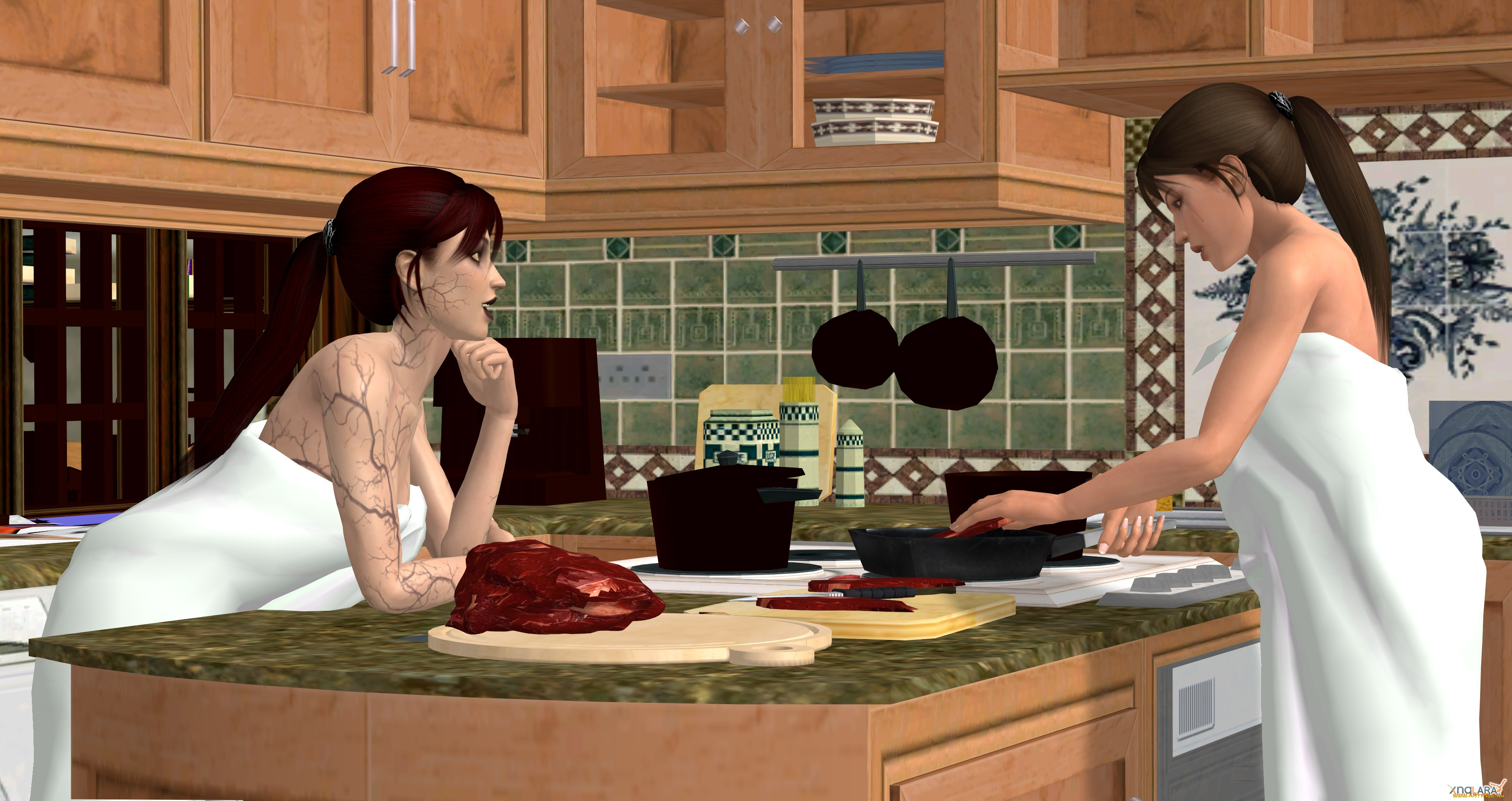 3д, графика, люди, , people, фон, взгляд, девушки