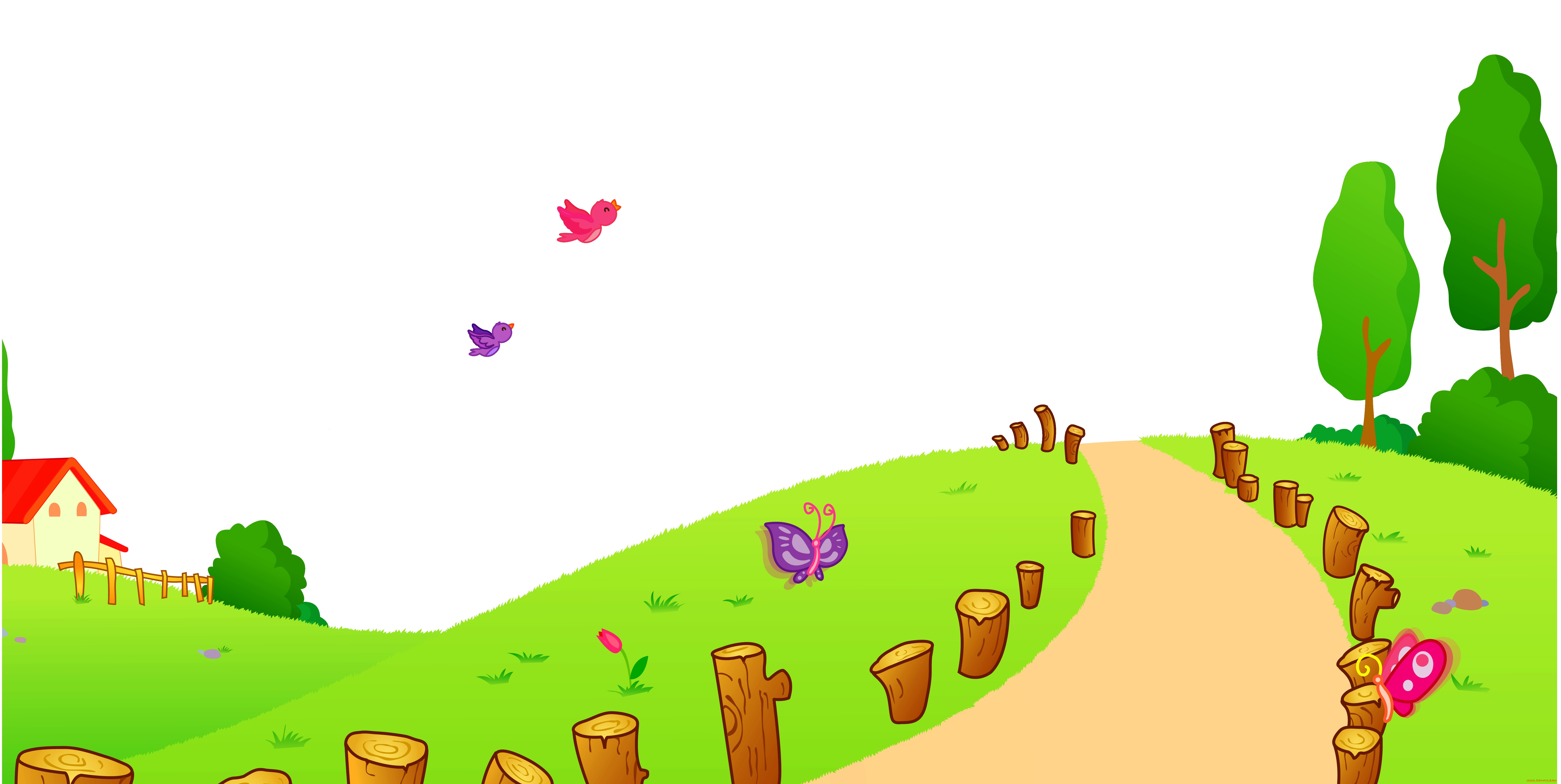 векторная, графика, природа, , nature, луг, цветы