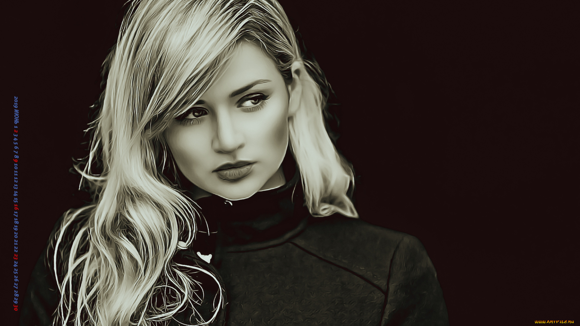 календари, компьютерный, дизайн, calendar, женщина, блондинка, девушка