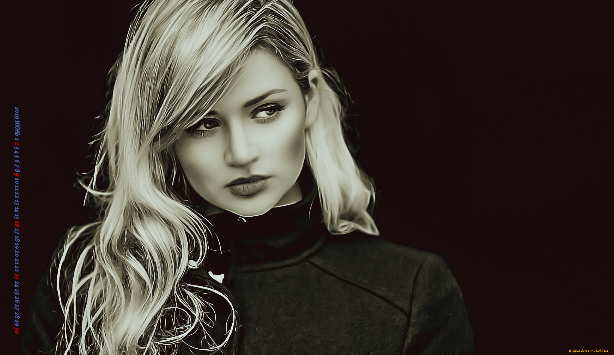 календари, компьютерный, дизайн, calendar, женщина, блондинка, девушка