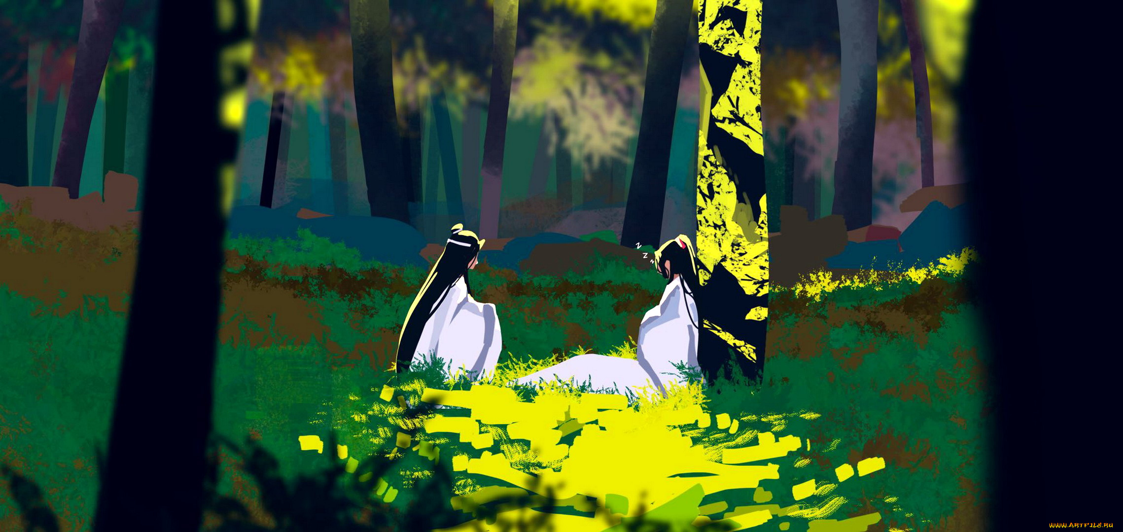 аниме, mo, dao, zu, shi, вэй, усянь, лань, ванцзы, лес