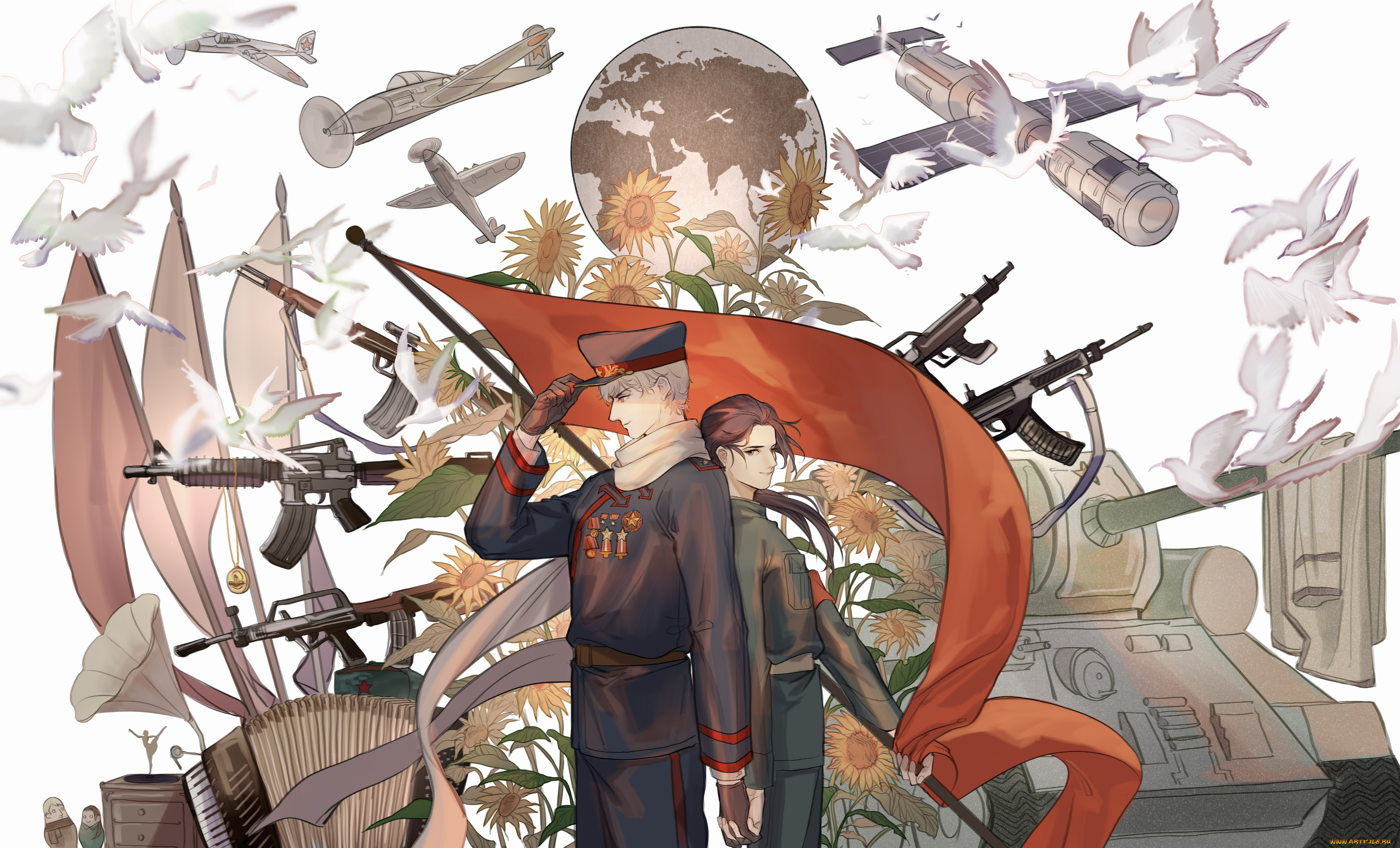 аниме, hetalia, , axis, powers, хеталия, и, страны, оси