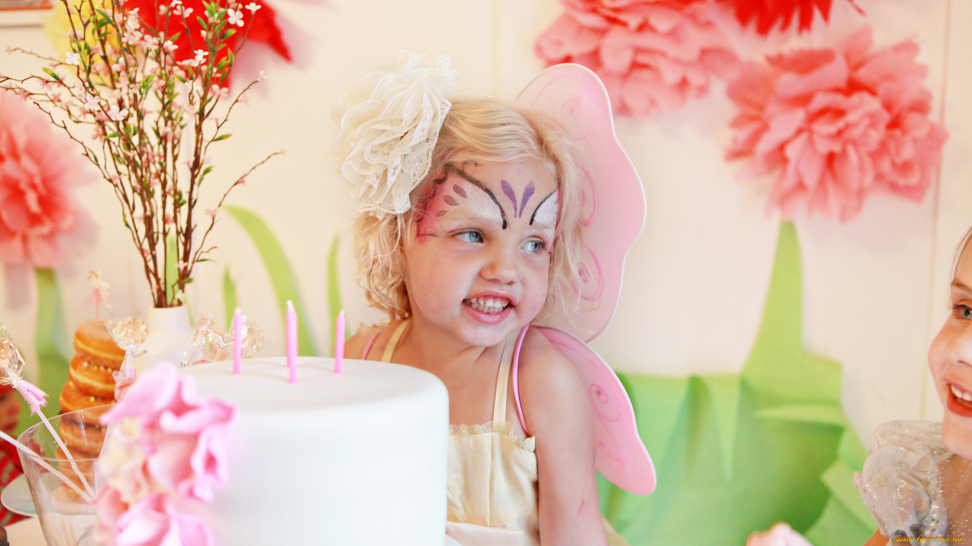 разное, дети, девочка, торт, праздник