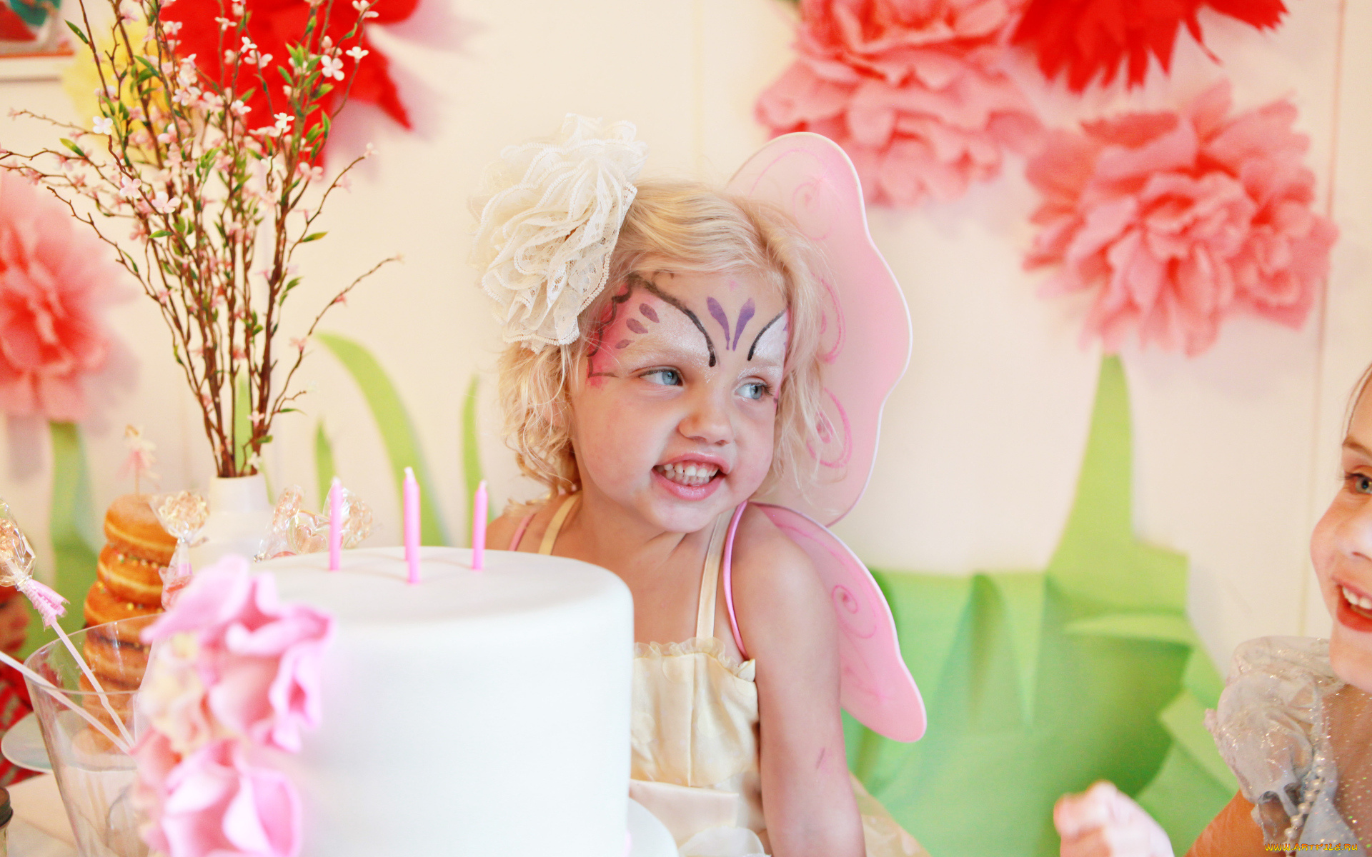 разное, дети, девочка, торт, праздник