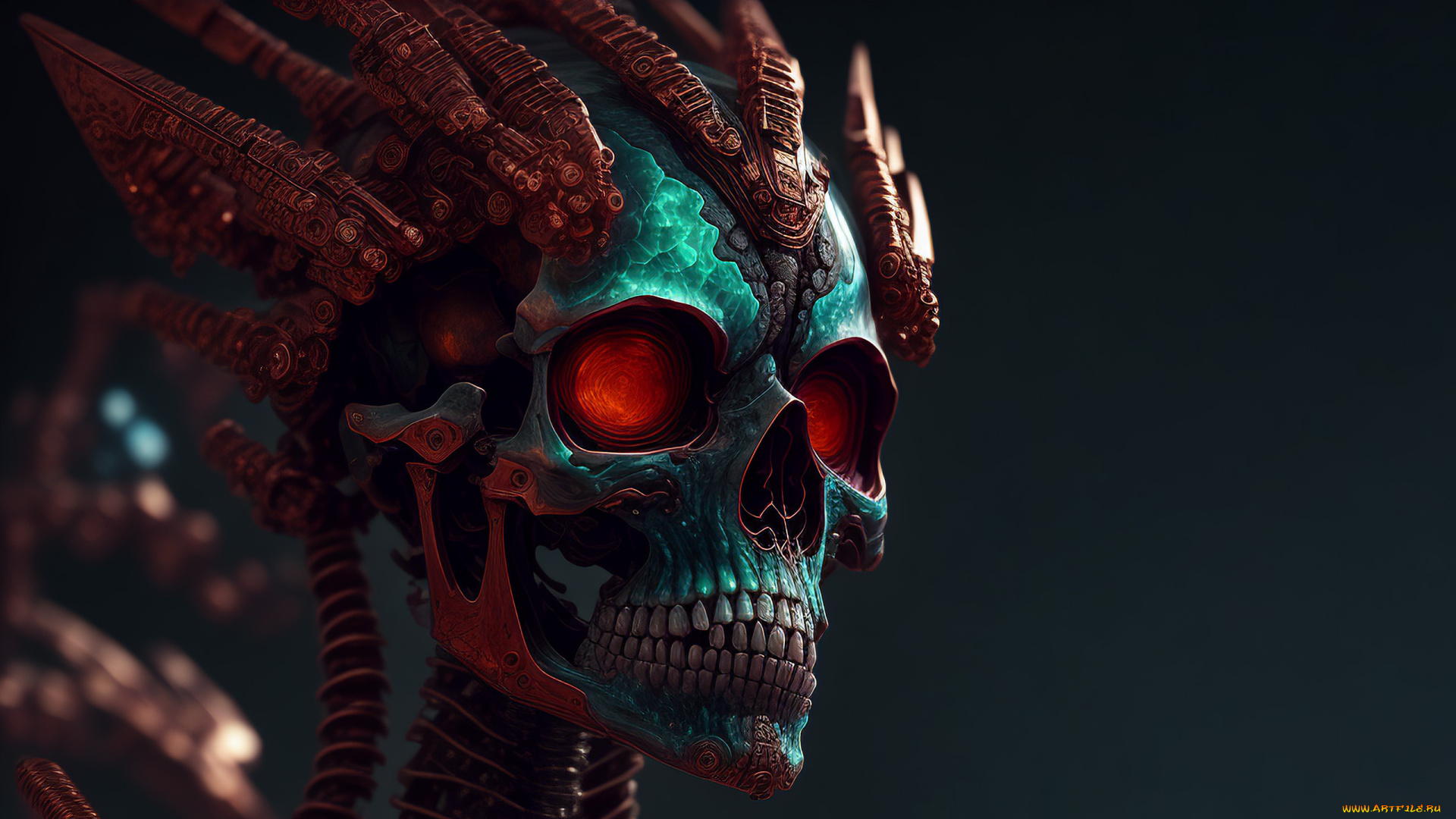 фэнтези, нежить, нейросети, графика, нейроарт, ai, art, нейронные, сети, рисунки, нейро, искусство, череп