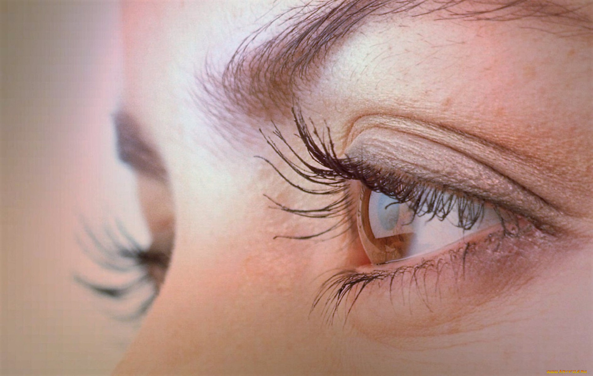 разное, глаза, женщина, лицо, тушь