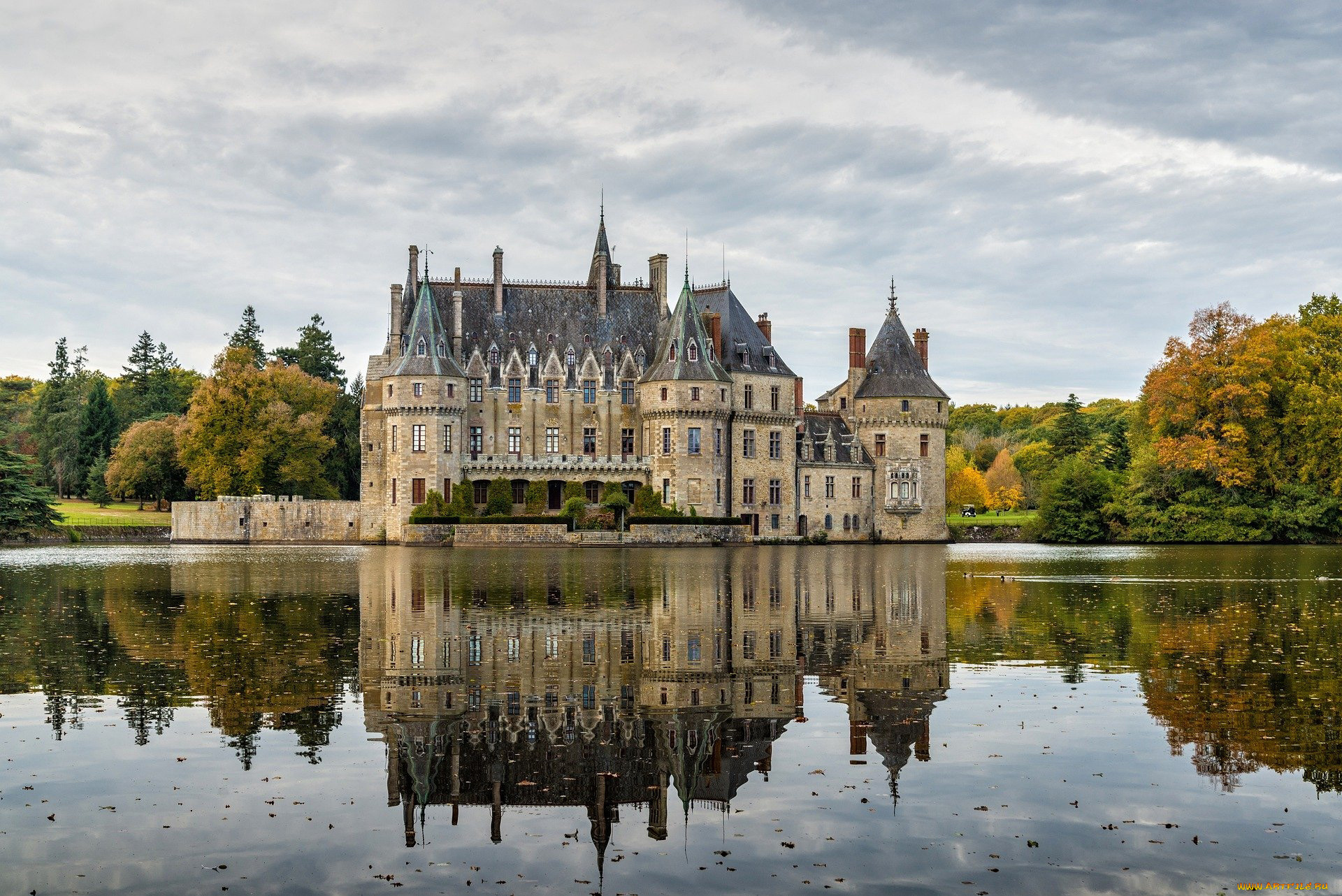 chateau, de, la, bretesche, france, города, замки, франции, chateau, de, la, bretesche