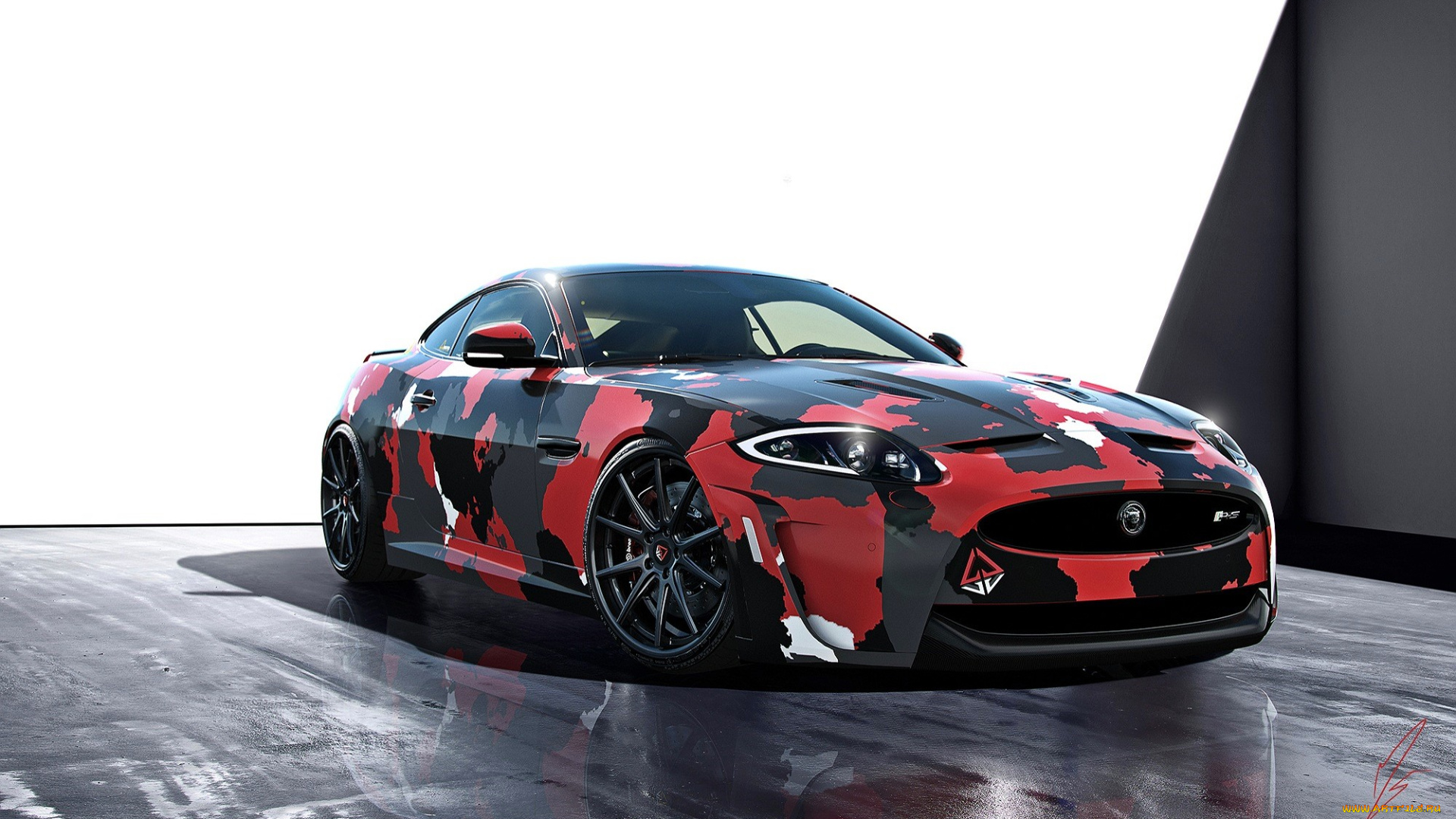 автомобили, jaguar, черно-красный, пятна