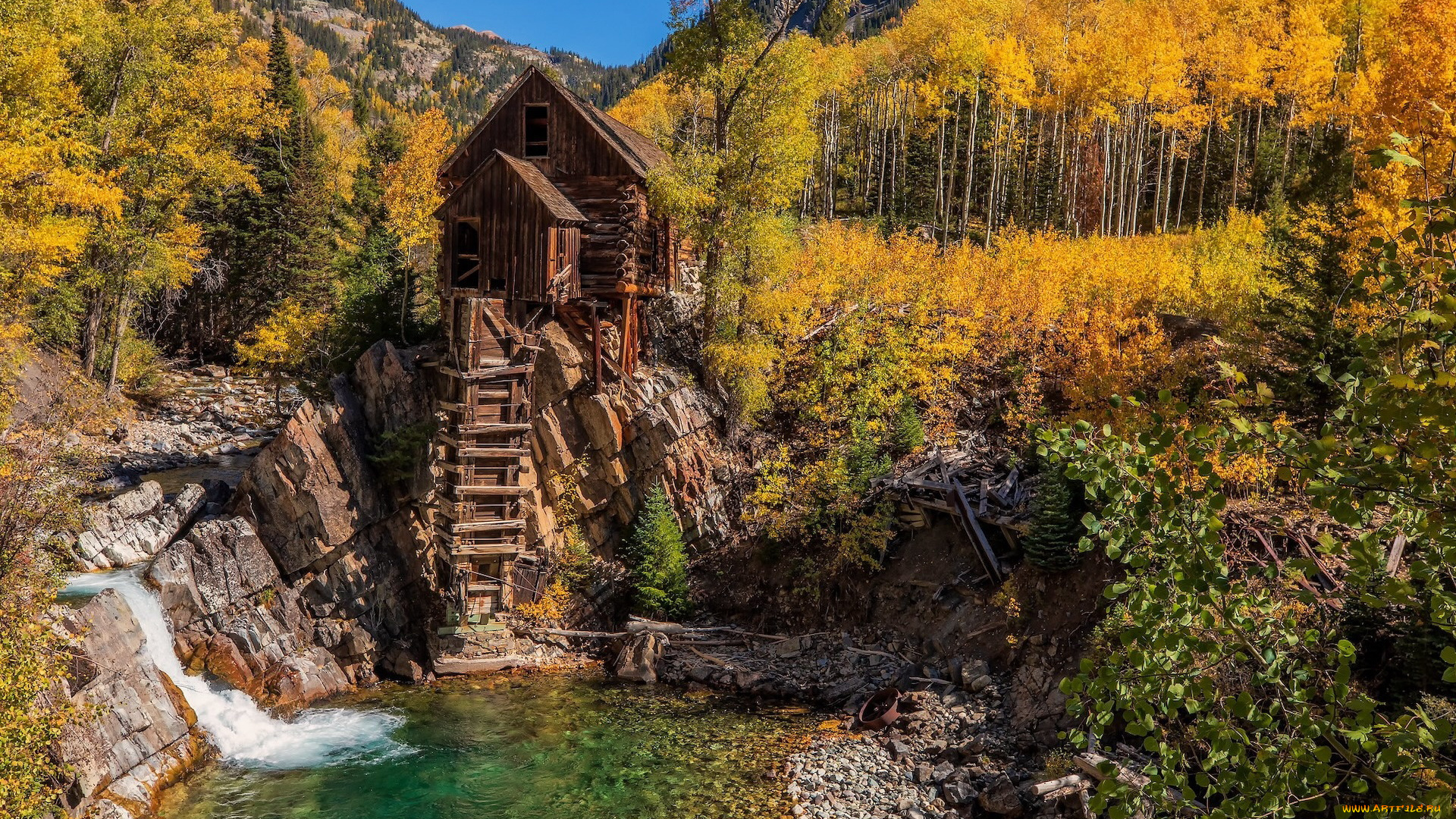 crystal, mill, colorado, разное, мельницы, crystal, mill