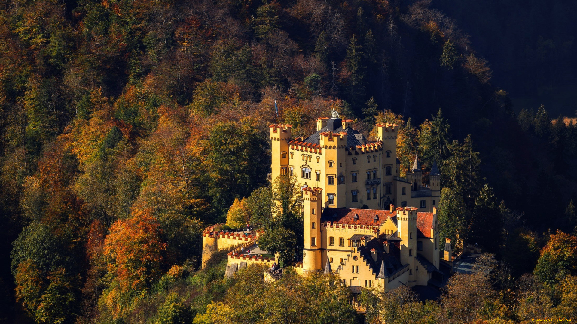 hohenschwangau, castle, bavaria, germany, города, замки, германии, hohenschwangau, castle