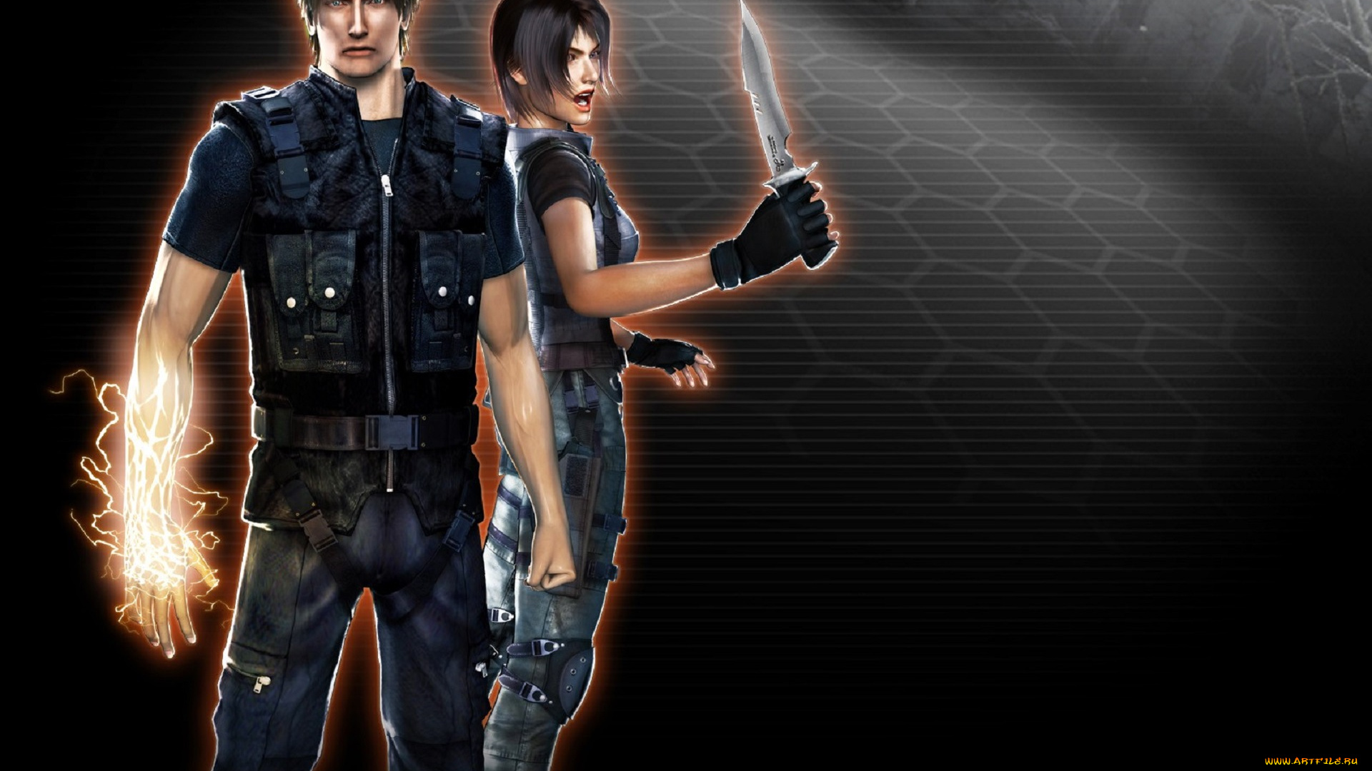 видео, игры, breakdown, парень, девушка, оружие, молнии