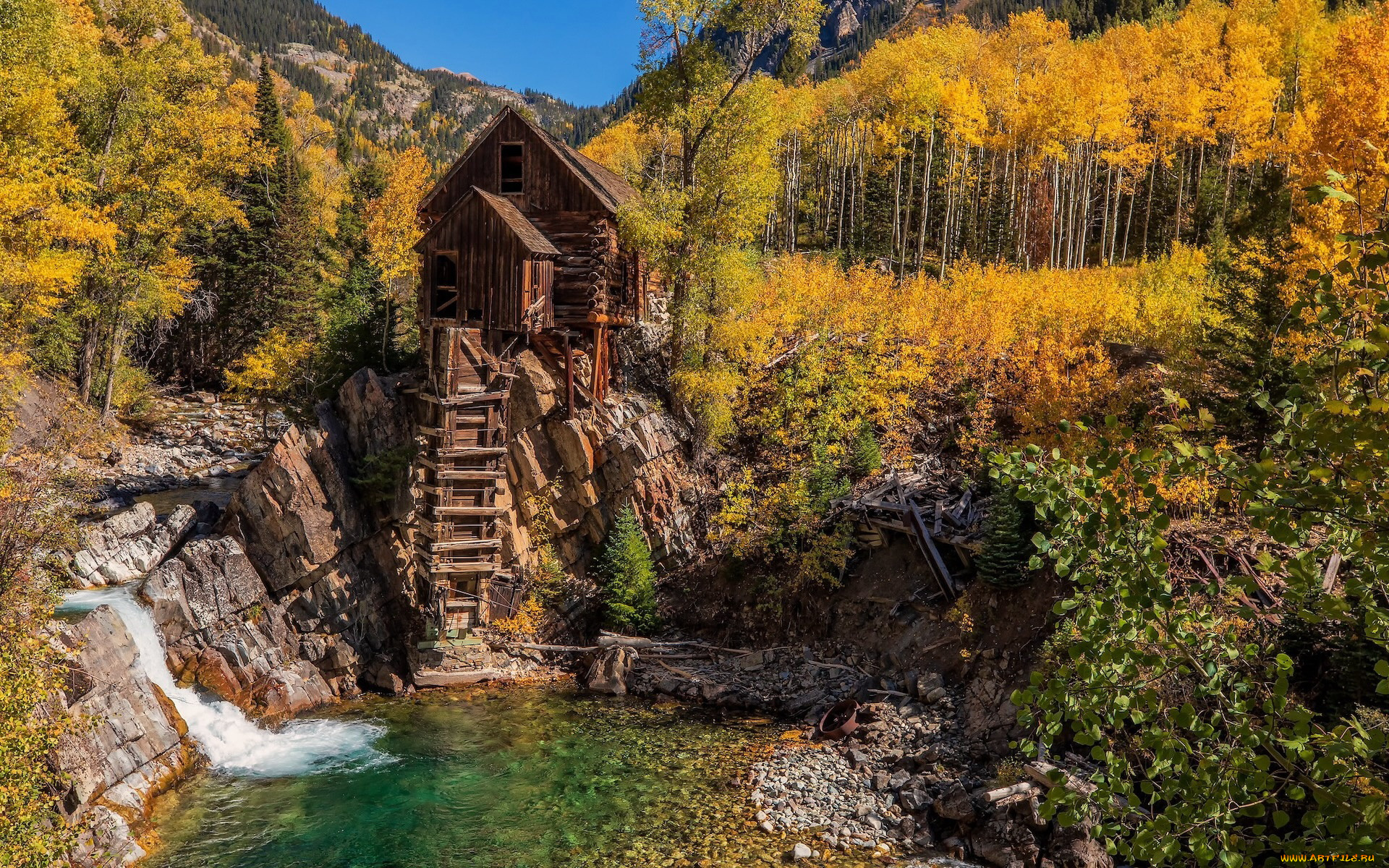 crystal, mill, colorado, разное, мельницы, crystal, mill