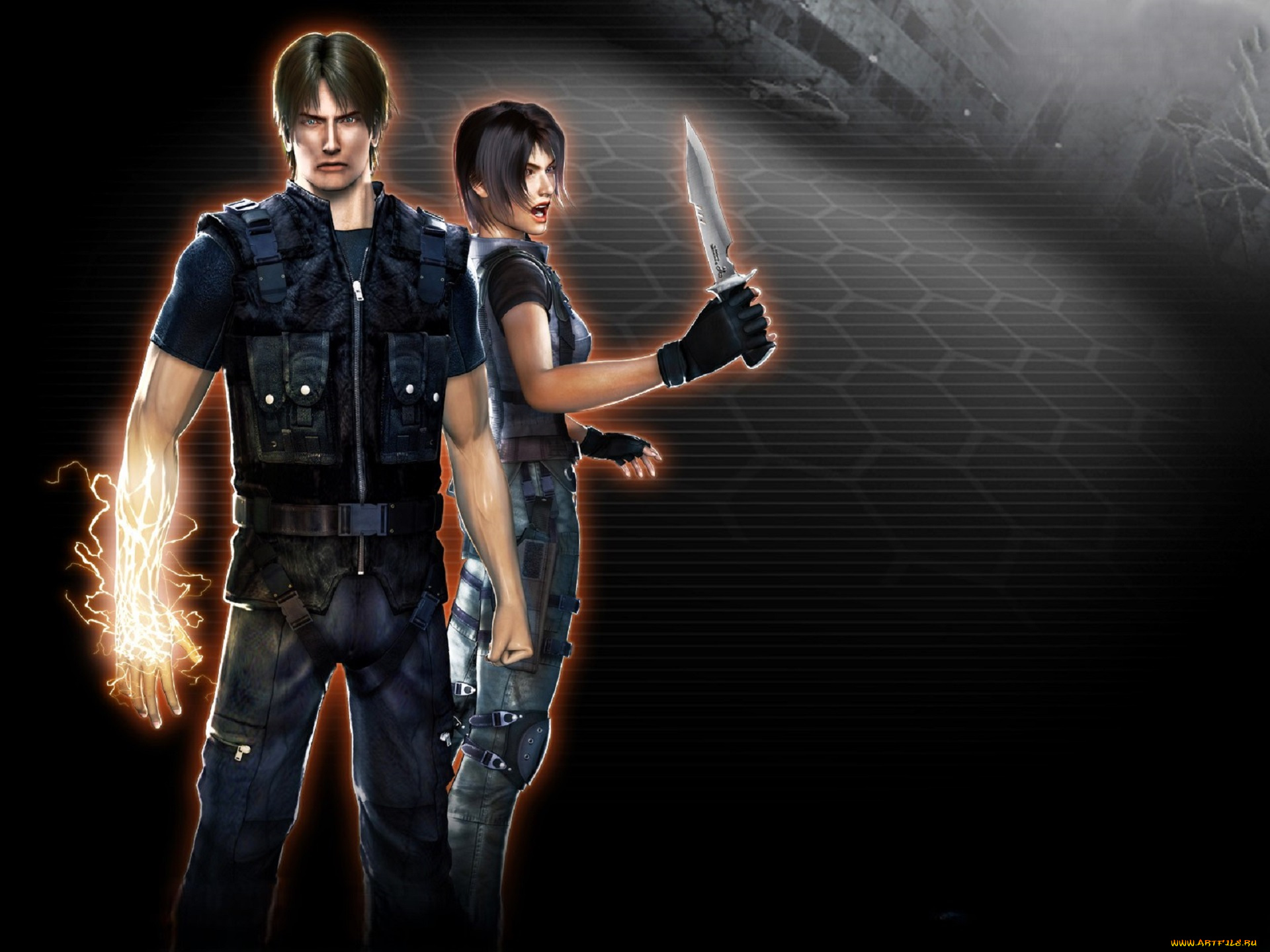 видео, игры, breakdown, парень, девушка, оружие, молнии