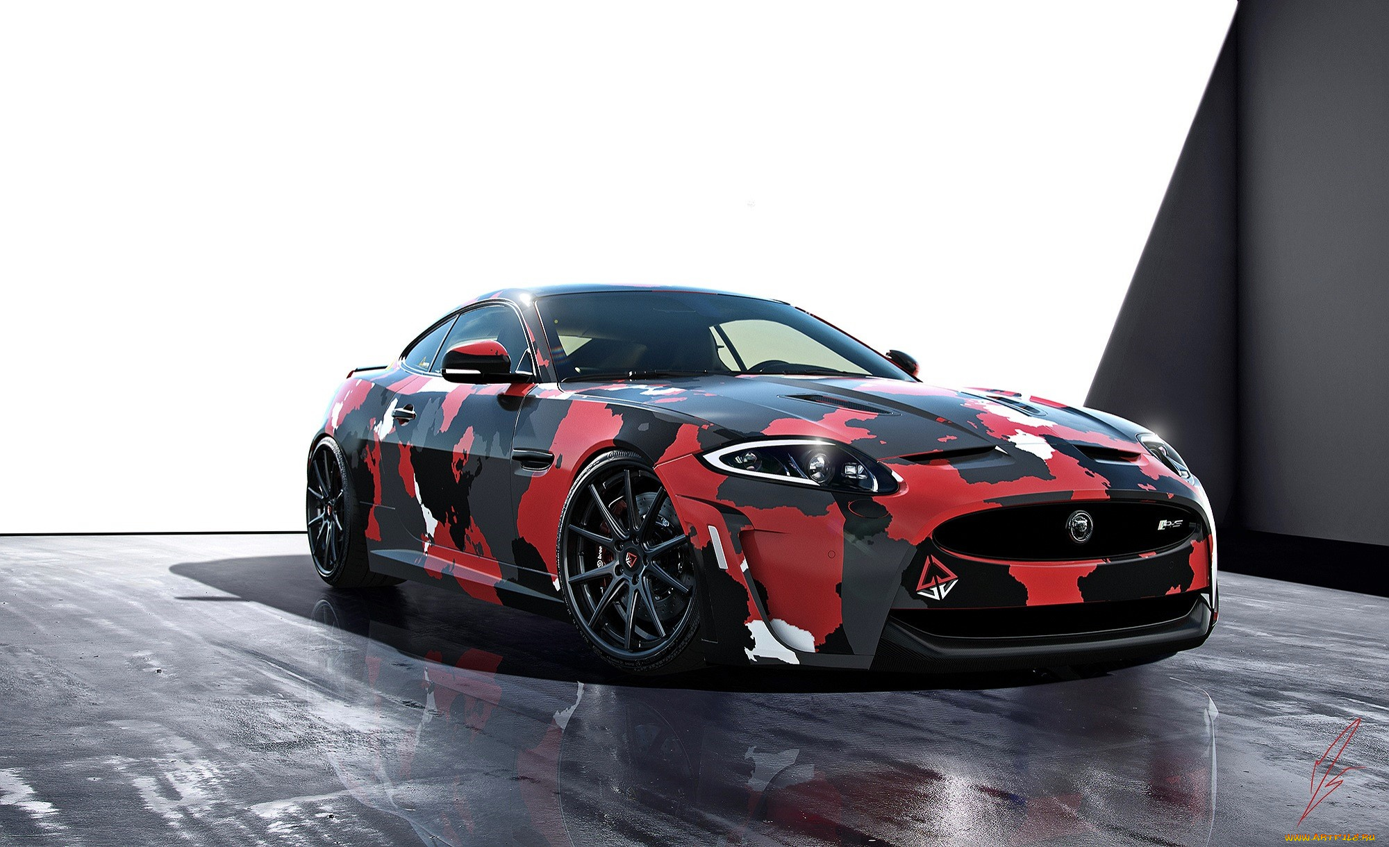 автомобили, jaguar, черно-красный, пятна