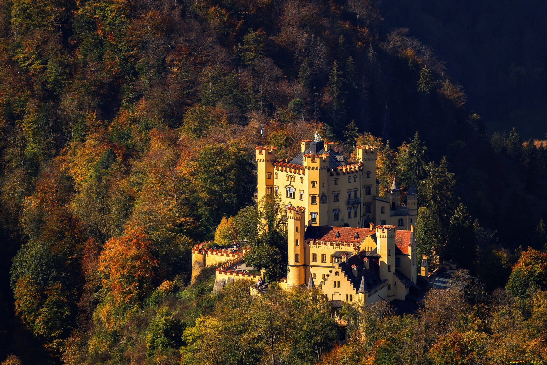 hohenschwangau, castle, bavaria, germany, города, замки, германии, hohenschwangau, castle