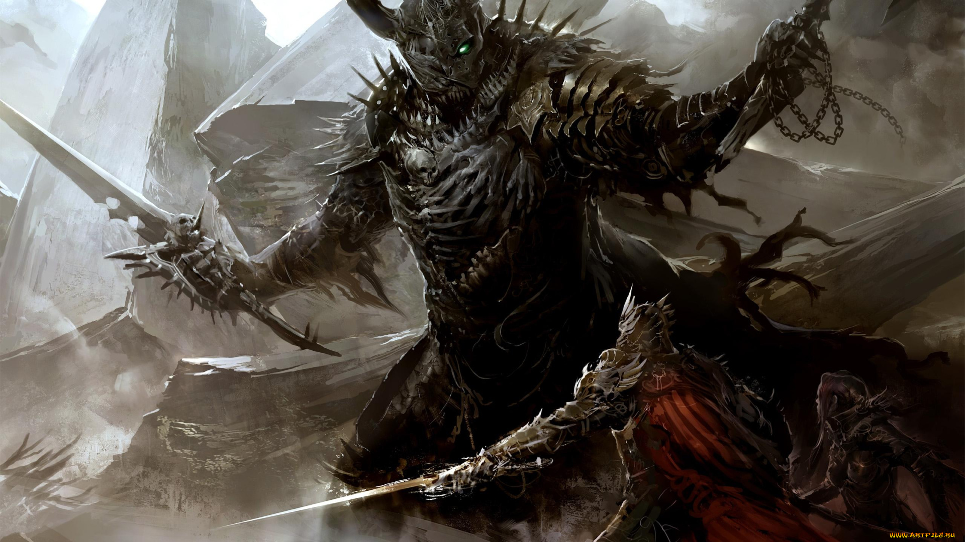 guild, wars, видео, игры, демон