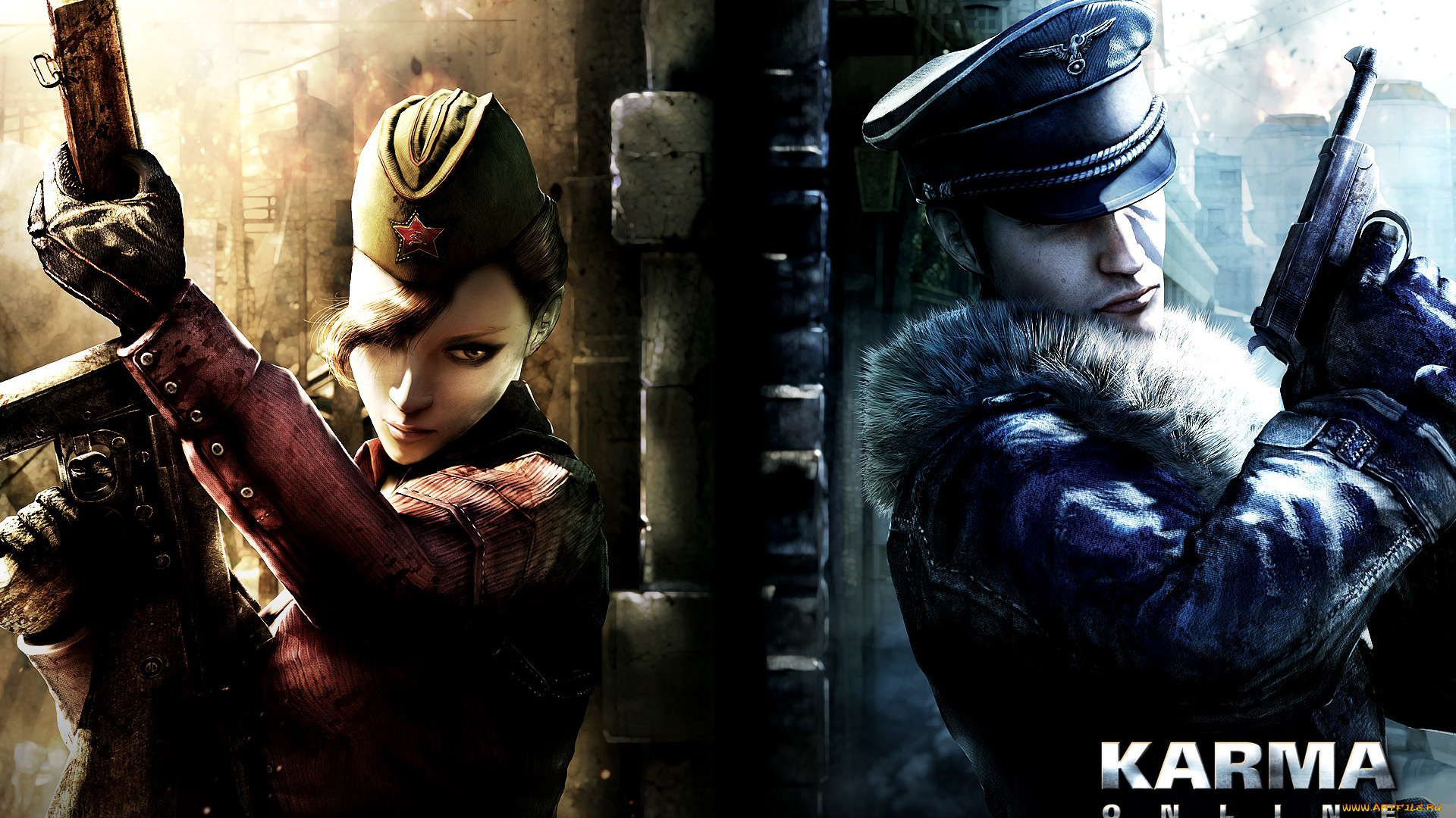 karma, online, видео, игры, девушка, офицер