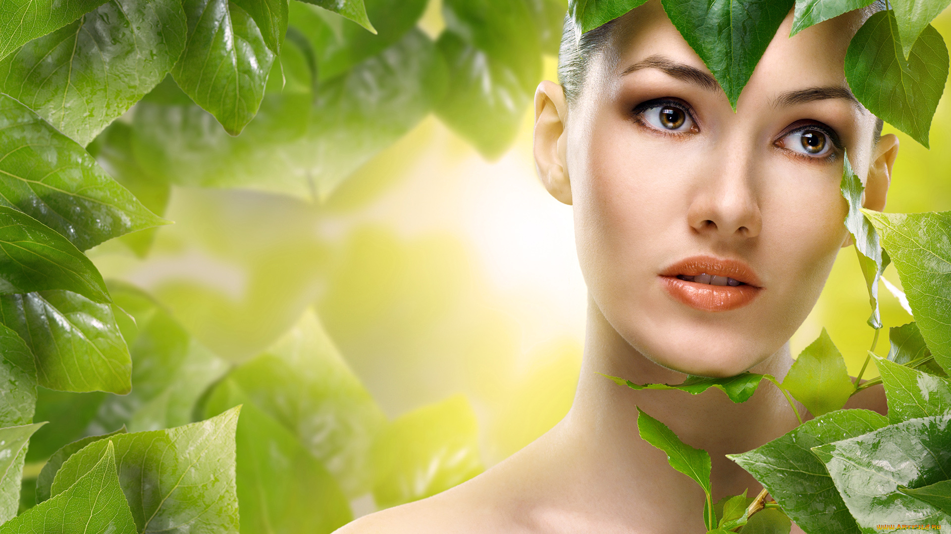 -Unsort, Лица, Портреты, девушки, unsort, лица, портреты, ветки, взгляд