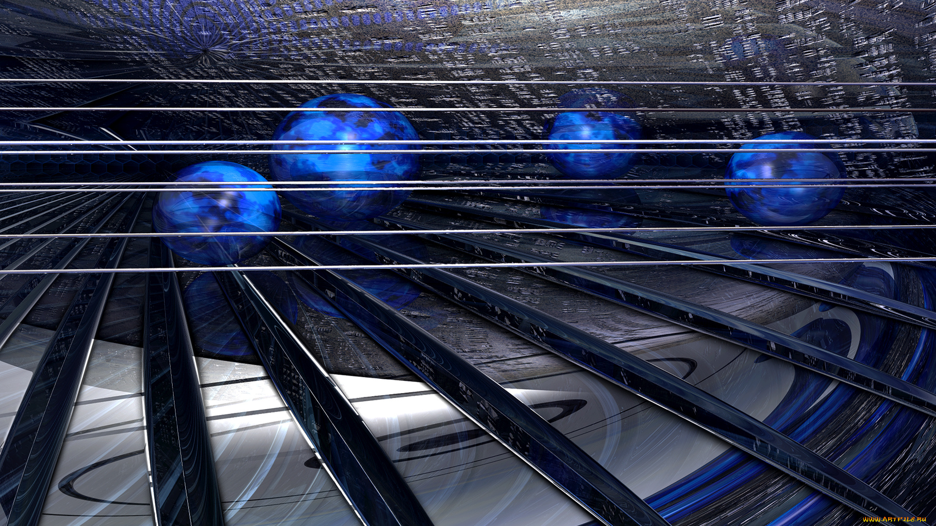 3д, графика, abstract, абстракции, линии, шары