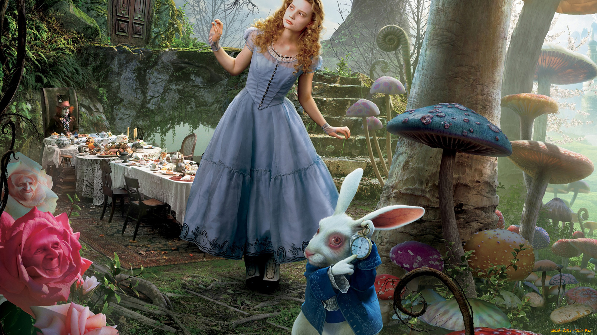 алиса, стране, чудес, кино, фильмы, alice, in, wonderland, заяц, в