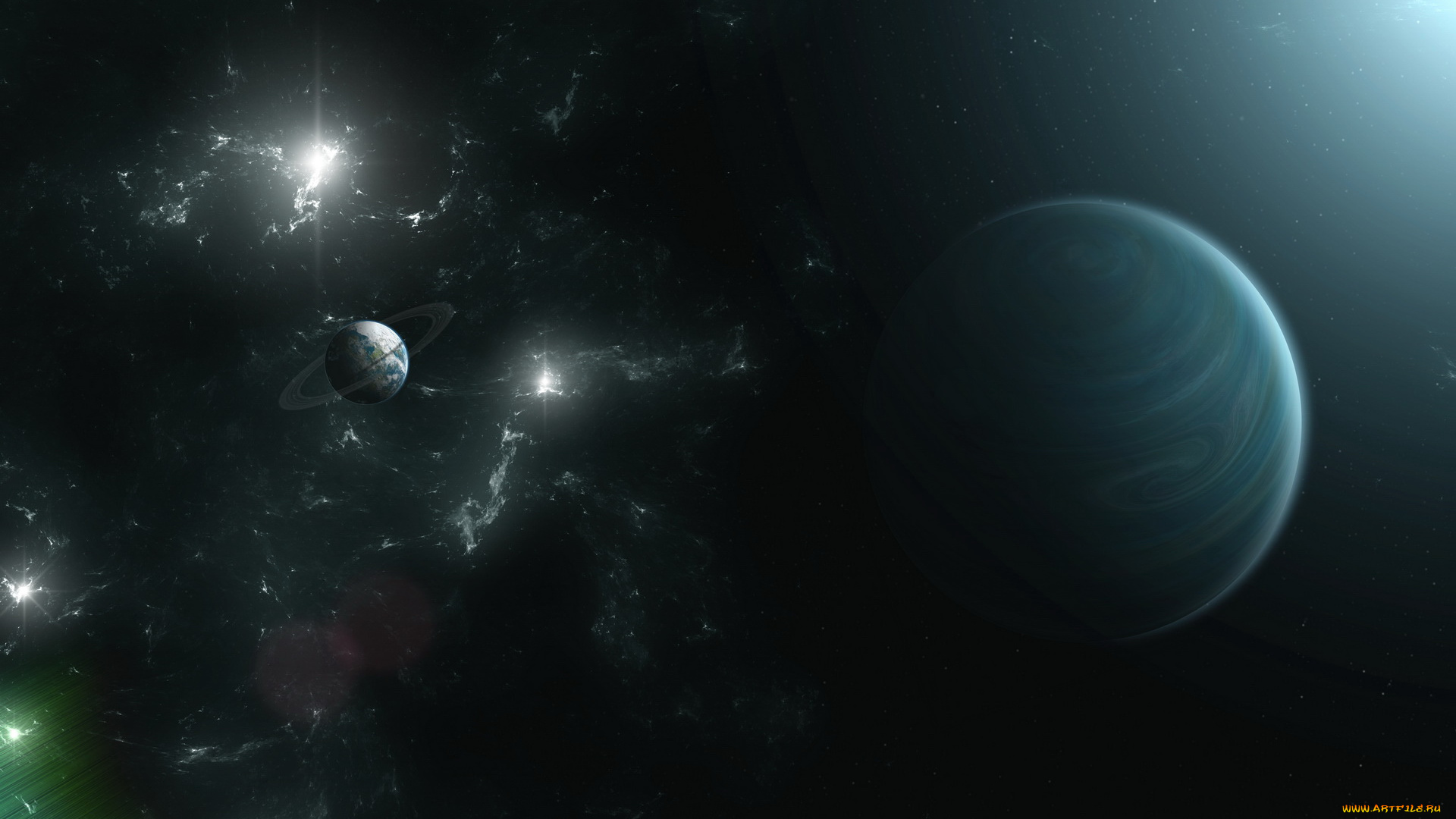 космос, арт, фон, узор, цвета