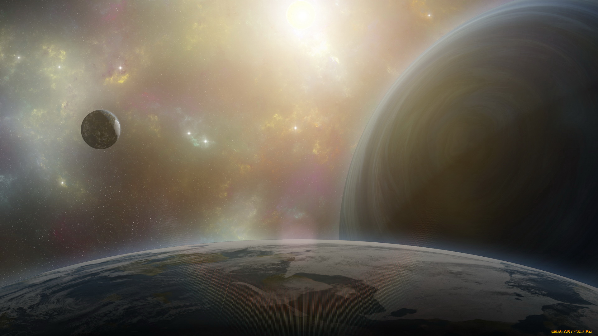 космос, арт, планеты