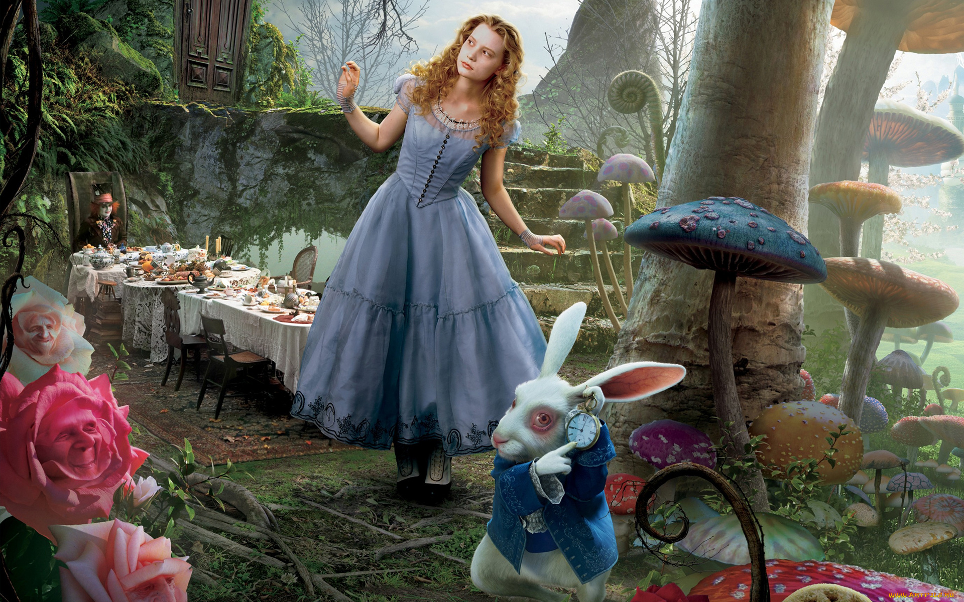 алиса, стране, чудес, кино, фильмы, alice, in, wonderland, заяц, в