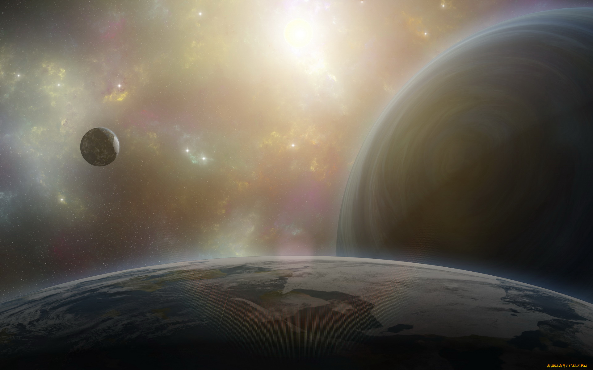 космос, арт, планеты