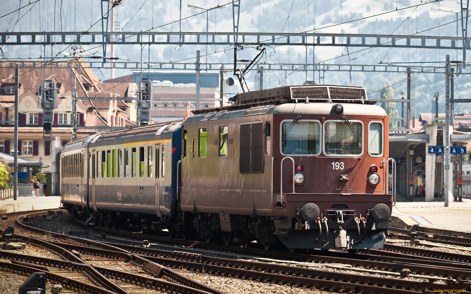 swiss, railroad, техника, электрички, электровоз, пути, рельсы, вагоны