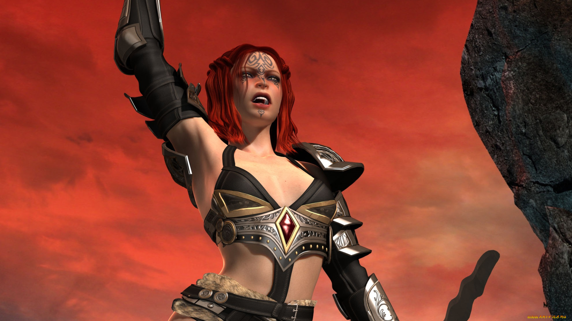 3д, графика, амазонки, , amazon, девушка, взгляд, меч