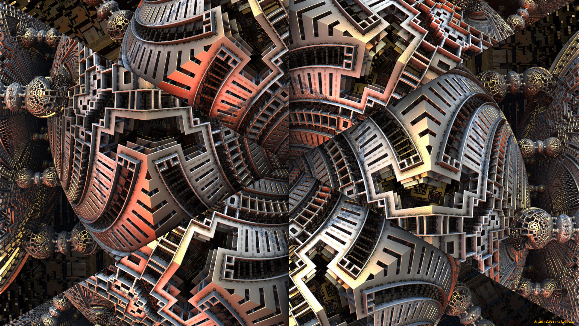 3д, графика, фракталы, , fractal, цвета, фон, узор