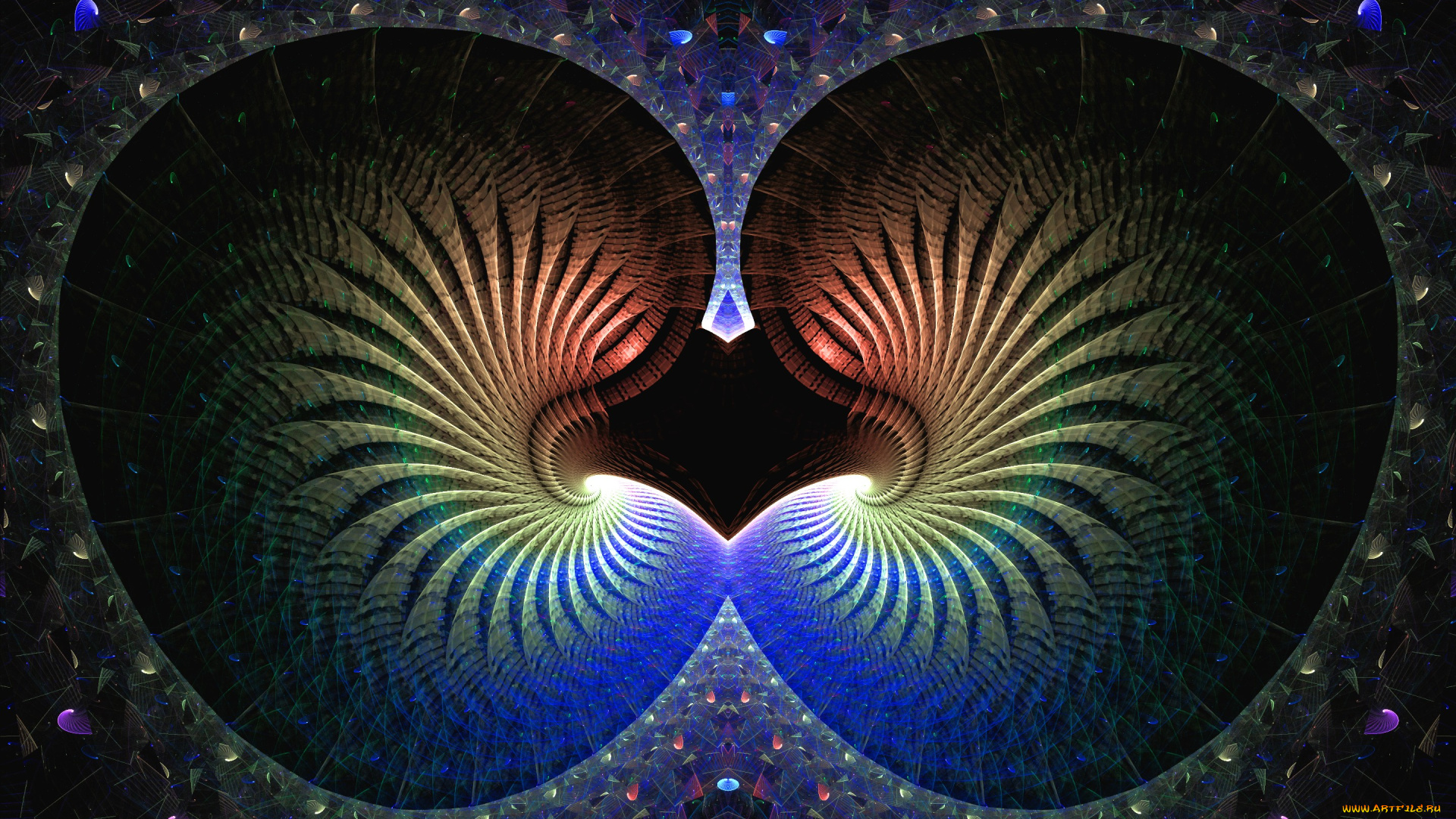 3д, графика, фракталы, , fractal, цвета, фон, узор