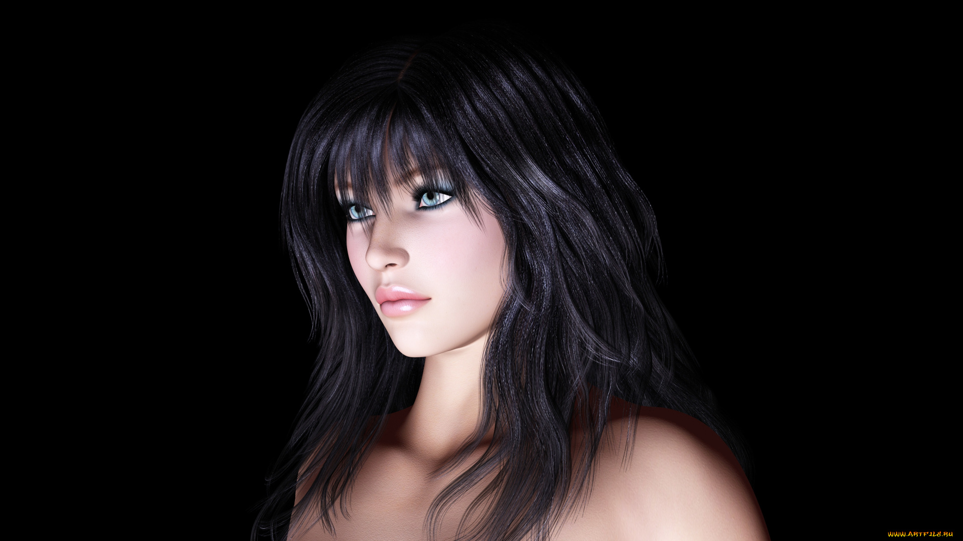 3д, графика, портрет, , portraits, взгляд, девушка