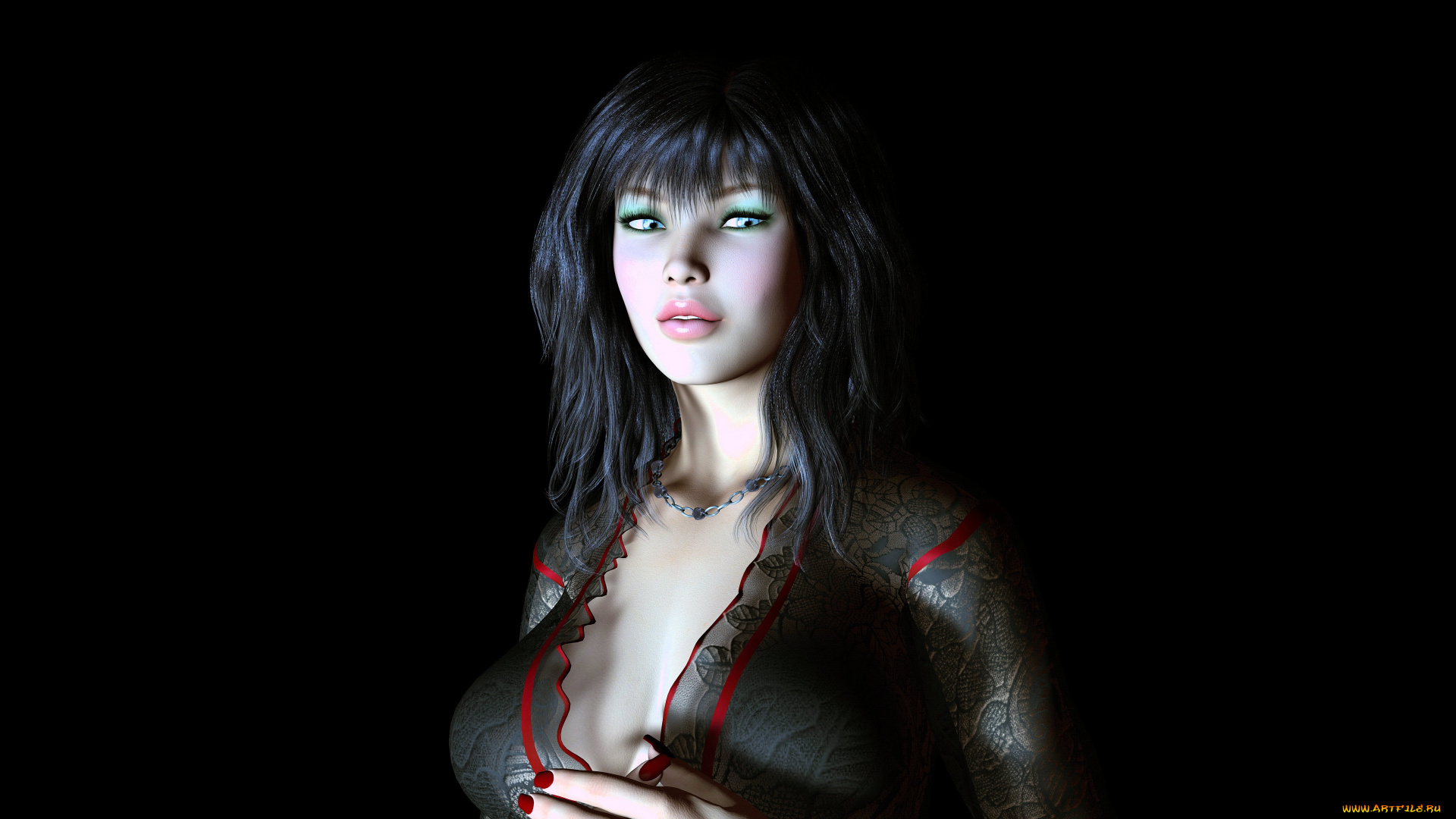 3д, графика, портрет, , portraits, взгляд, девушка