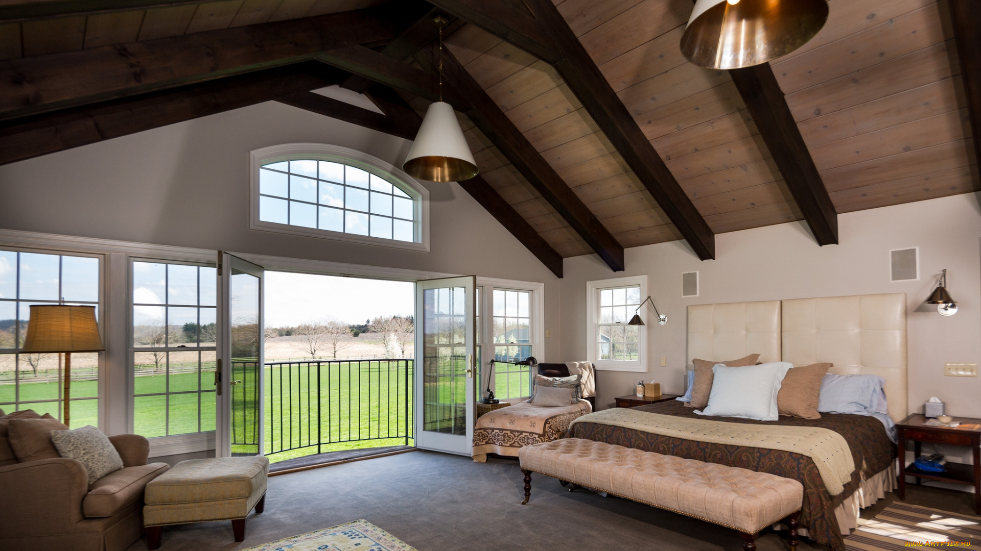 интерьер, спальня, кровать