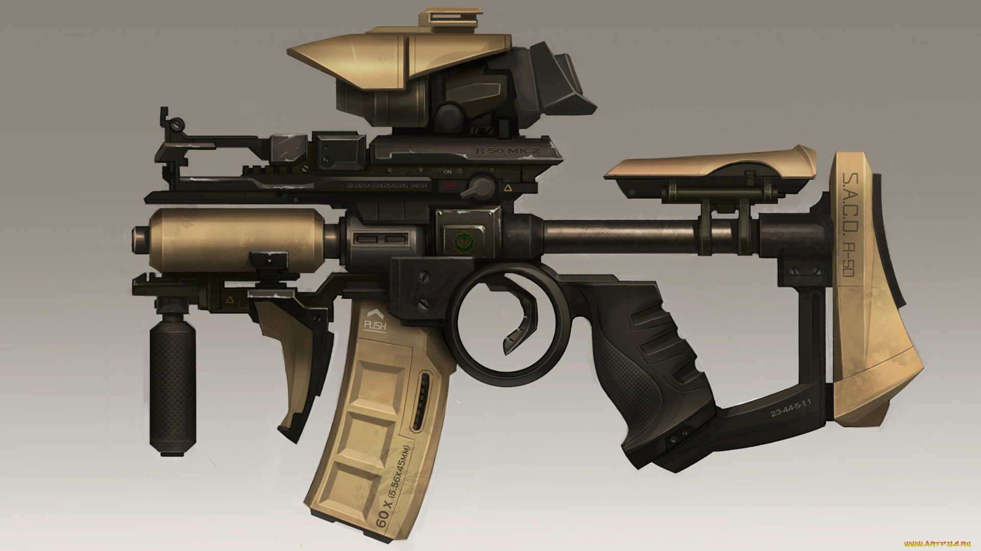 оружие, 3d, автомат