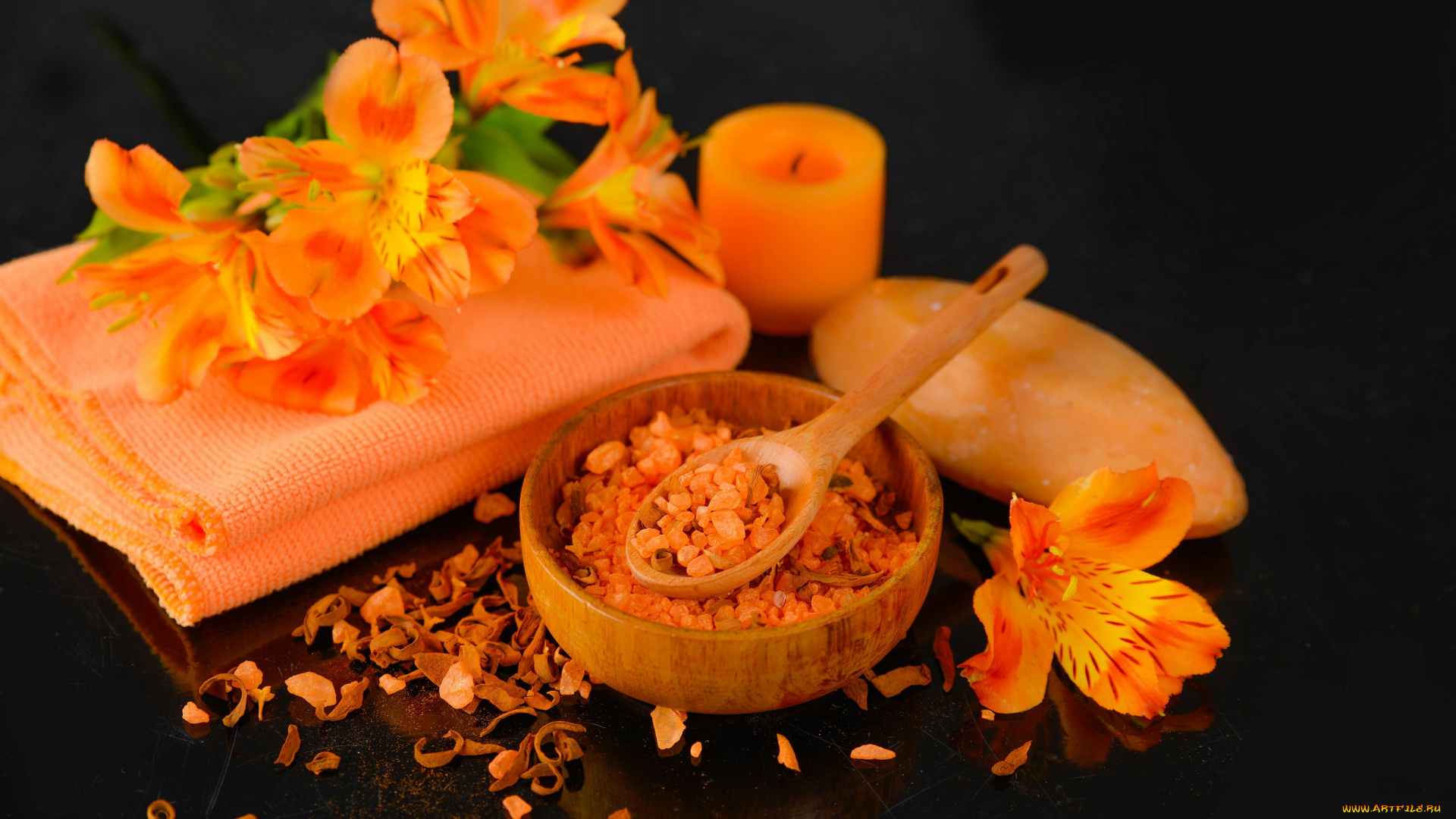 разное, косметические, средства, , духи, морская, соль, свеча, полотенце, мыло, цветы