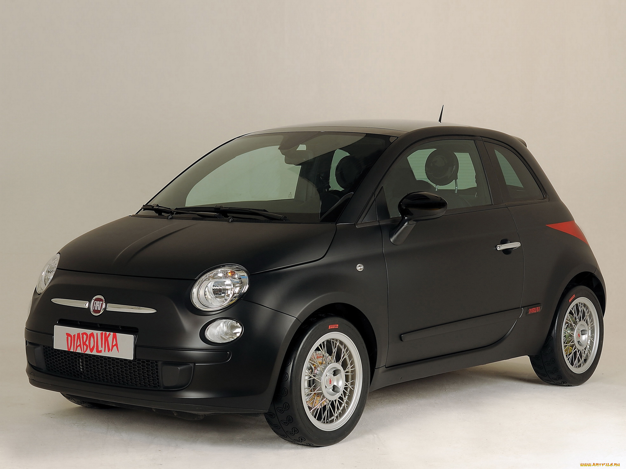 автомобили, fiat, темный, diabolika, studiotorino, 500