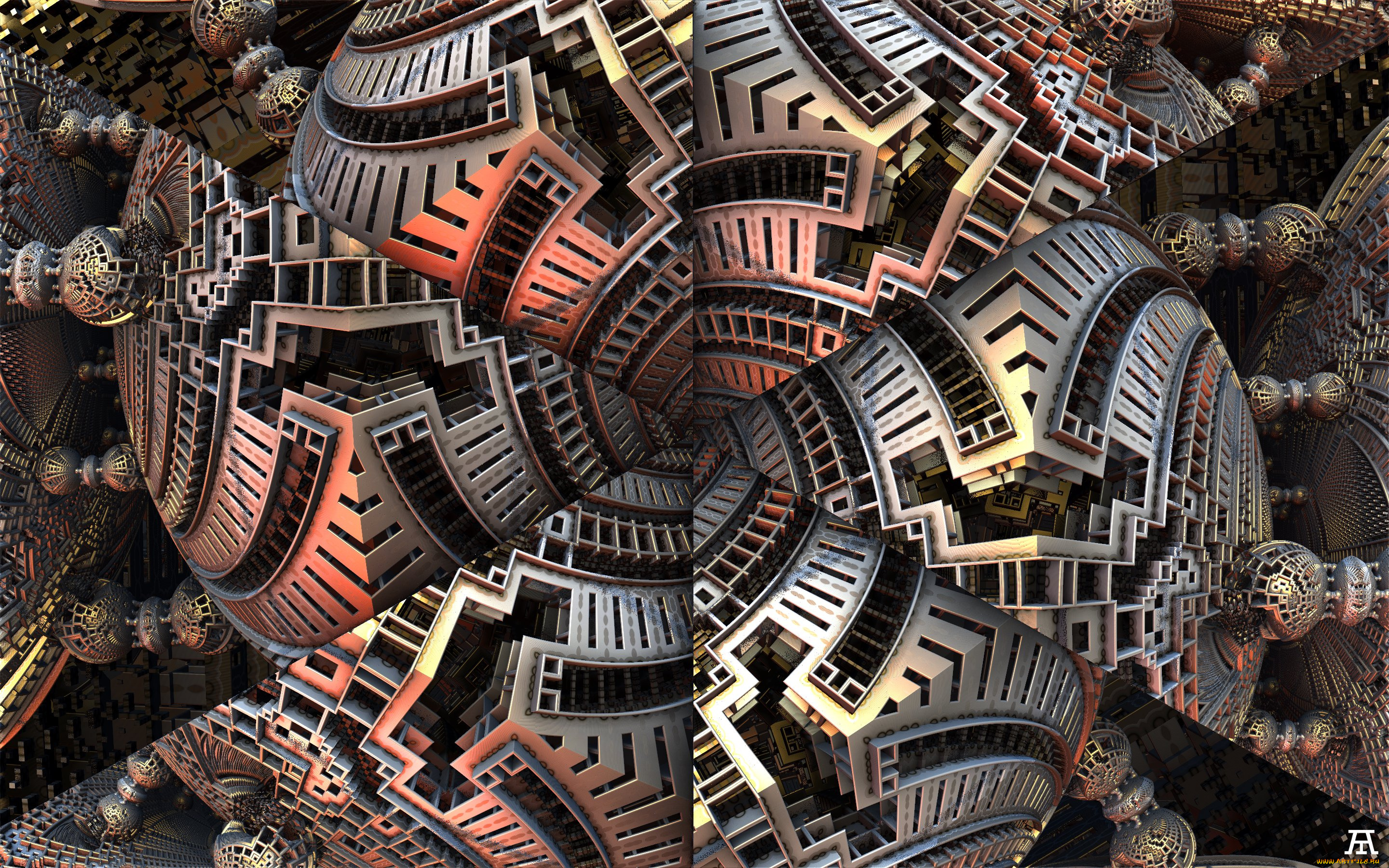 3д, графика, фракталы, , fractal, цвета, фон, узор