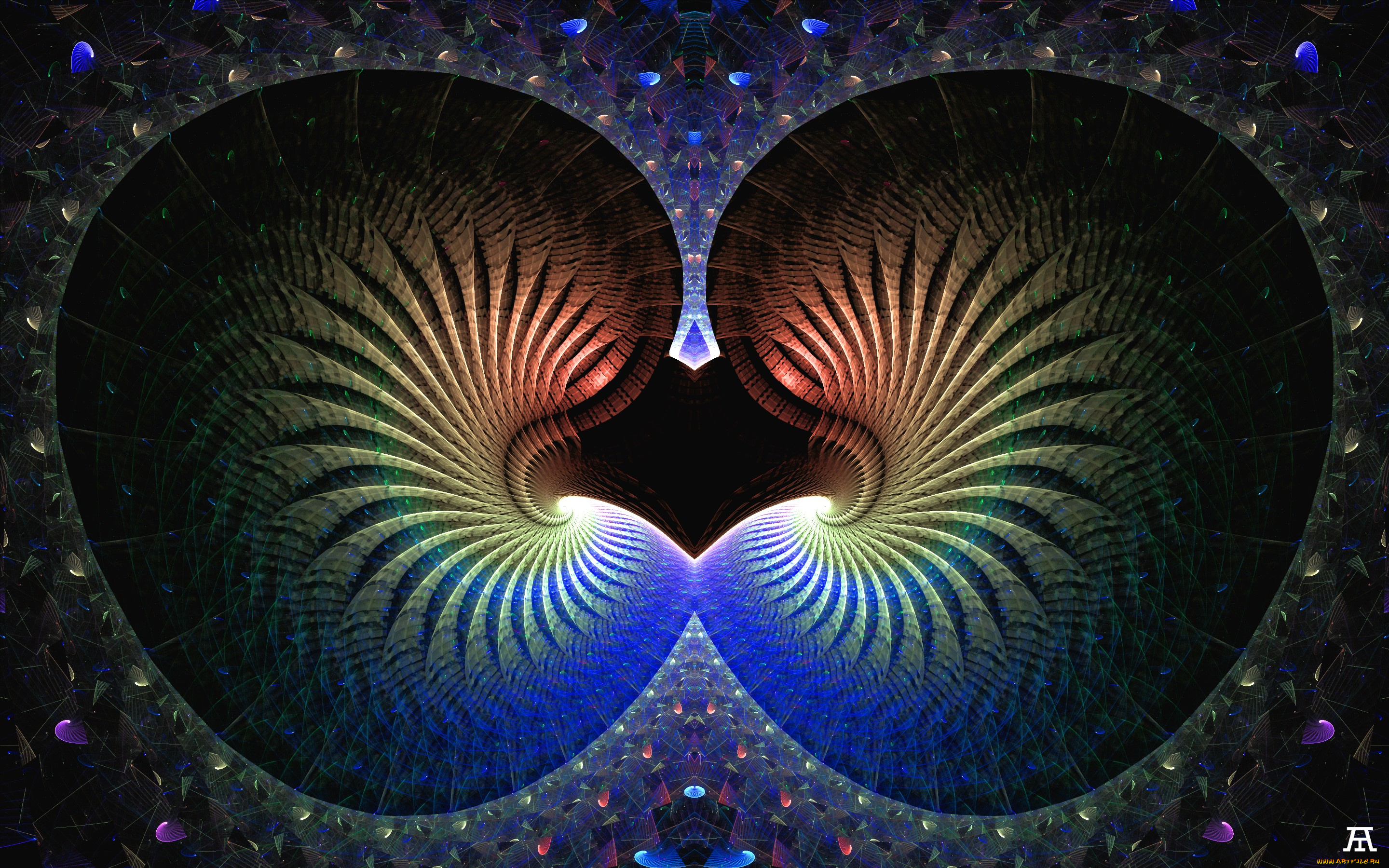 3д, графика, фракталы, , fractal, цвета, фон, узор