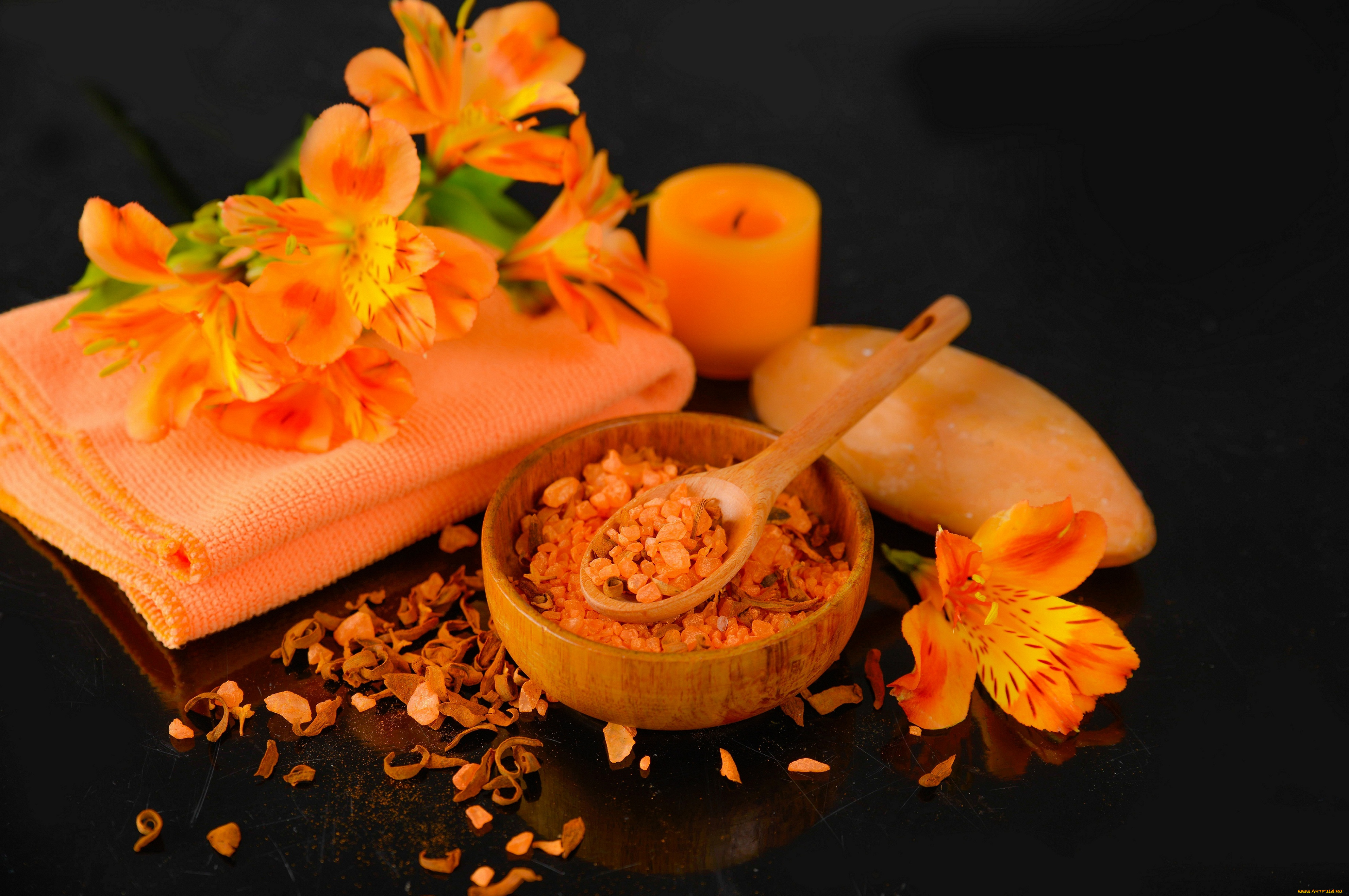 разное, косметические, средства, , духи, морская, соль, свеча, полотенце, мыло, цветы