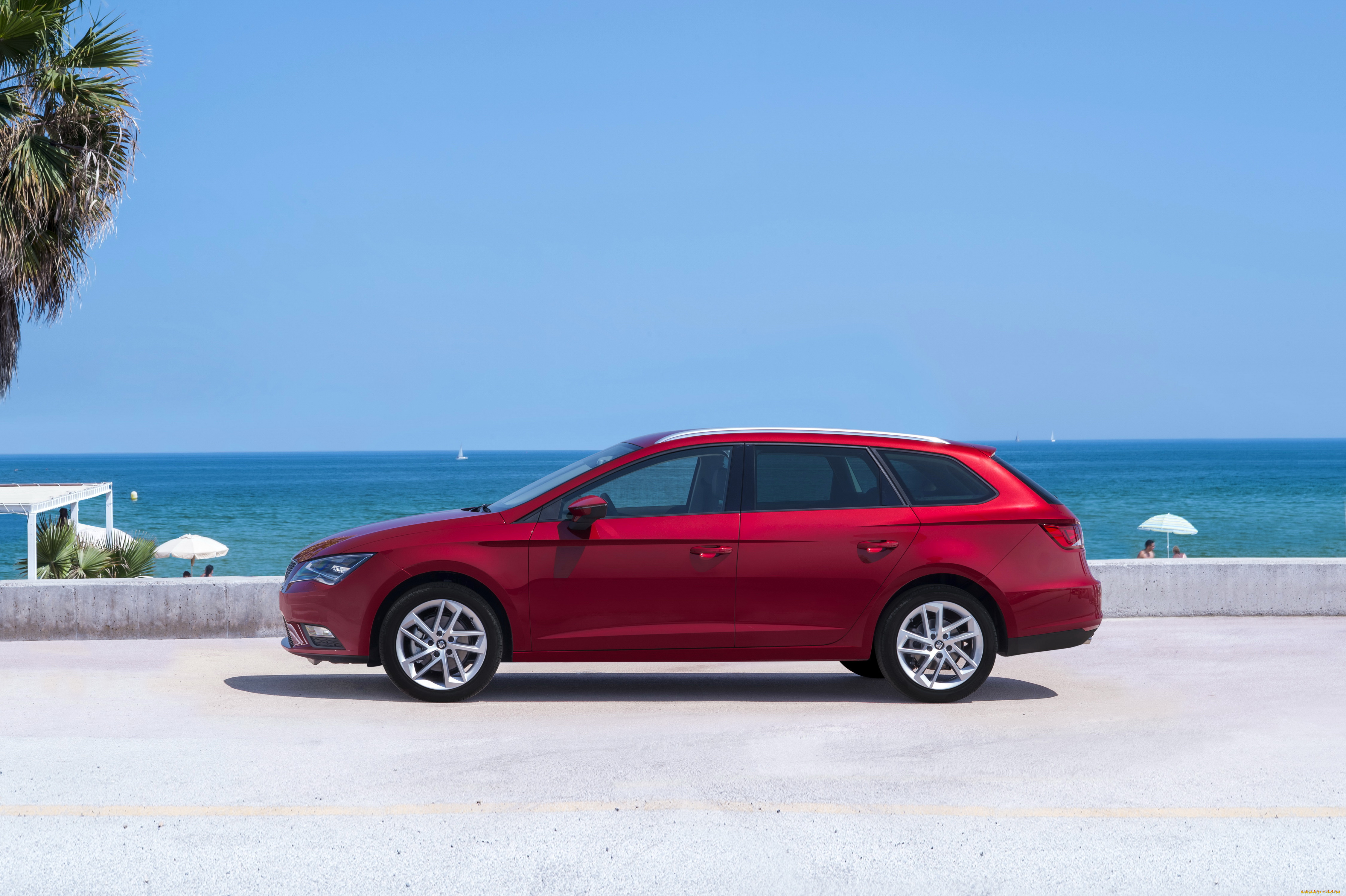 2014, seat, leon, st, 4drive, автомобили, seat, красный, leon, побережье