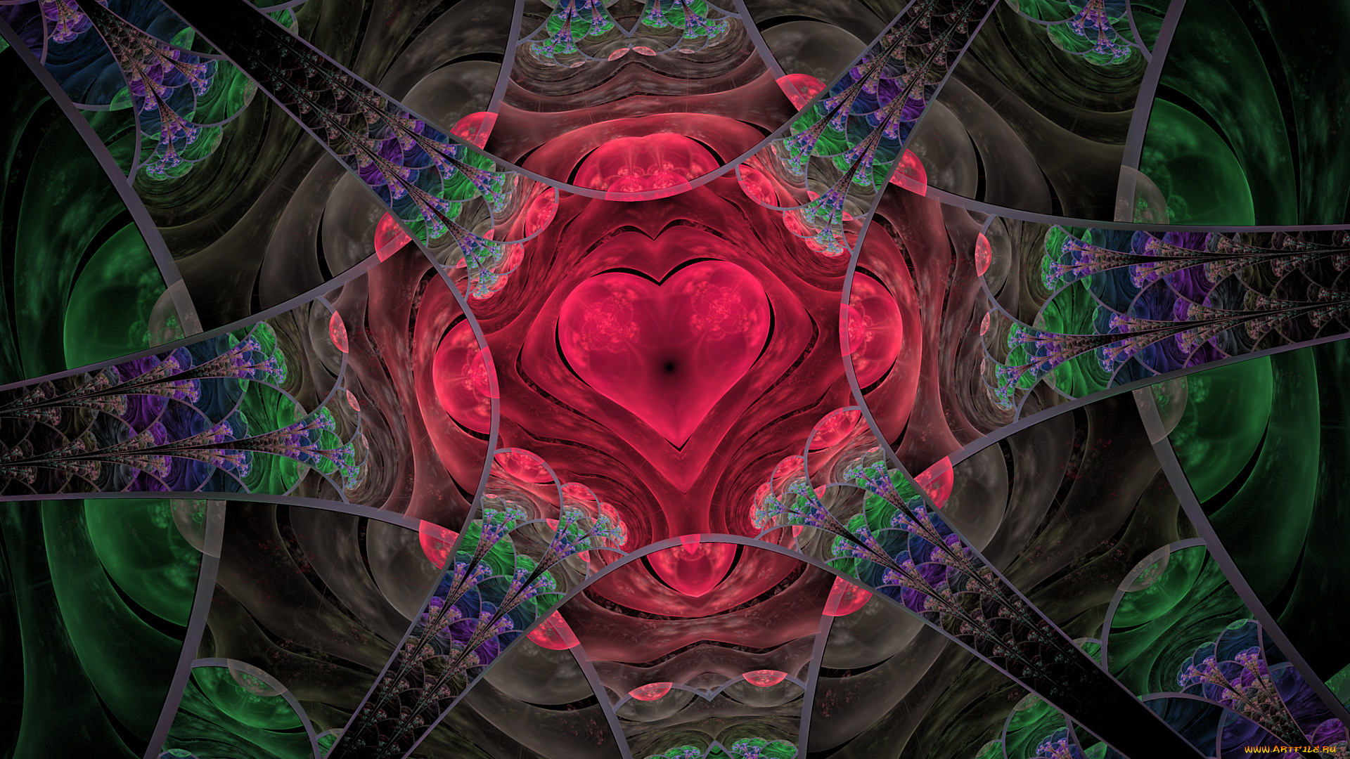 3д, графика, фракталы, , fractal, узор, фон, цвета