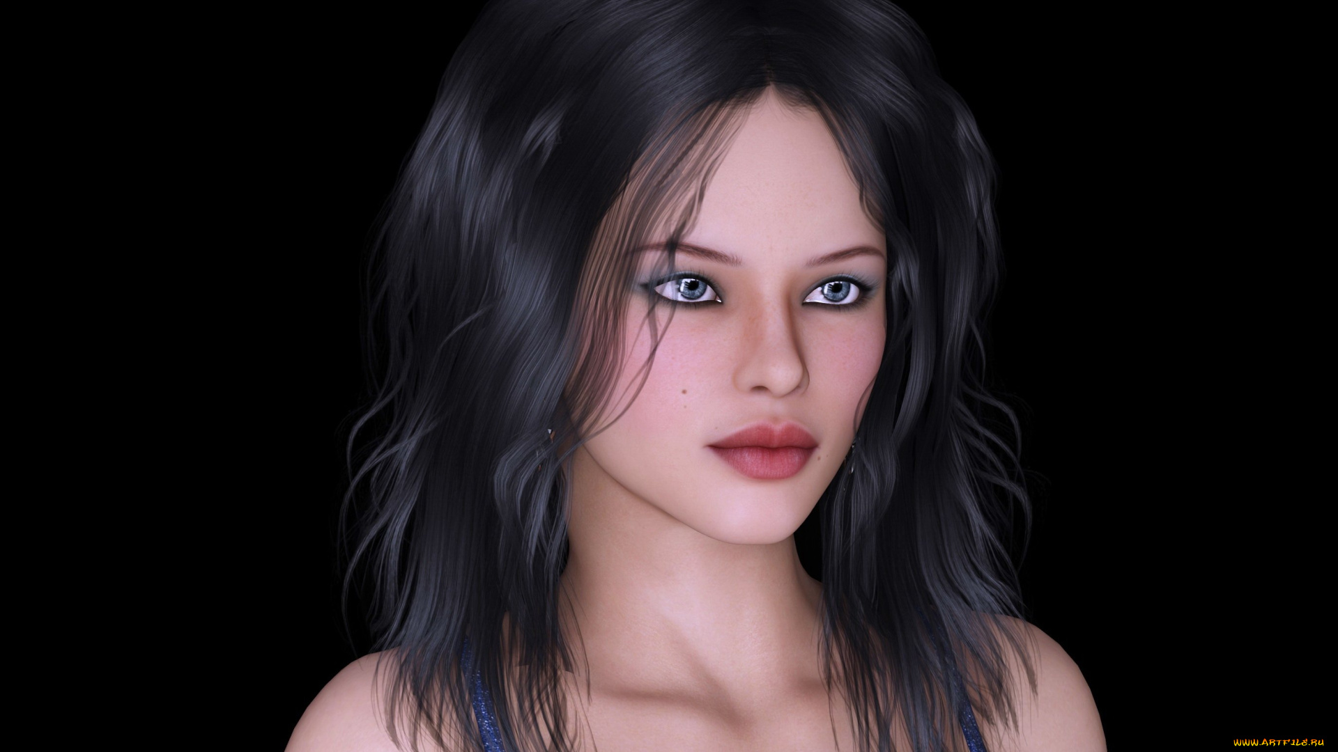 3д, графика, портрет, , portraits, девушка, взгляд, фон