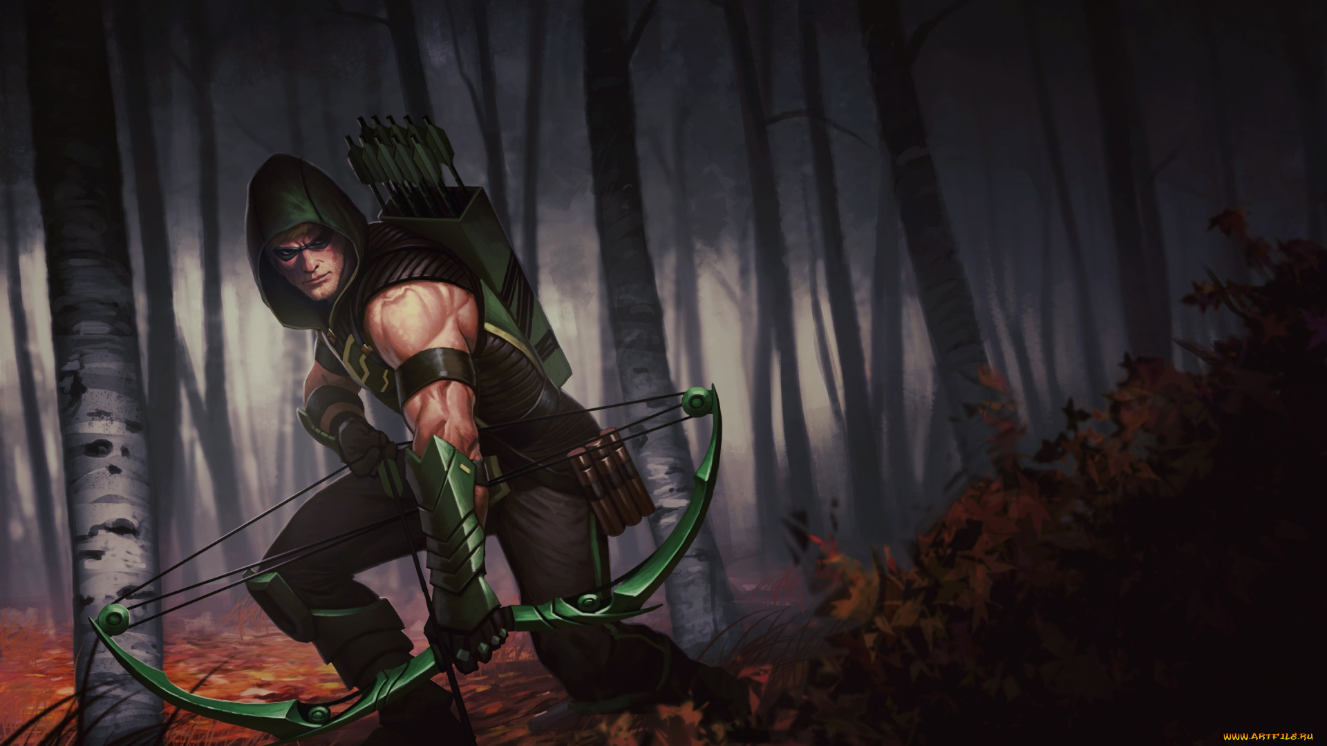 фэнтези, люди, зелёная, стрела, green, arrow, dc, comics, oliver, queen