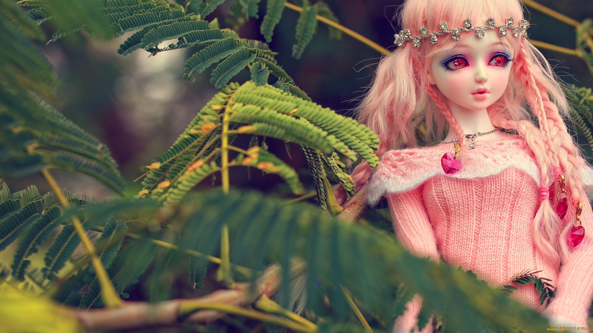 разное, игрушки, игрушка, кукла, листья