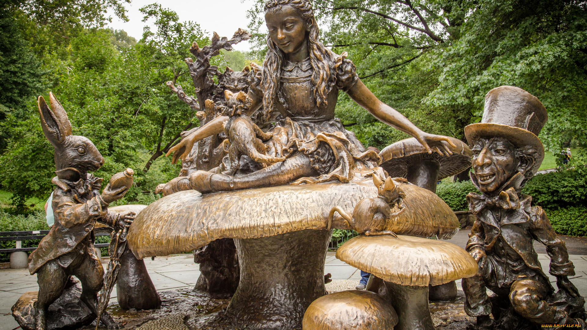 разное, садовые, и, парковые, скульптуры, скульптура, нью-йорк, манхэттен, центральный, парк, алиса, в, стране, чудес, new, york, city, manhattan, central, park, alice, in, wonderland