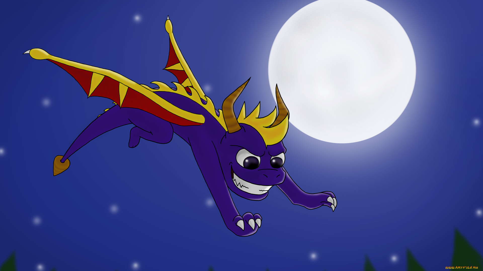 векторная, графика, другое, , other, дракон, spyro, фон